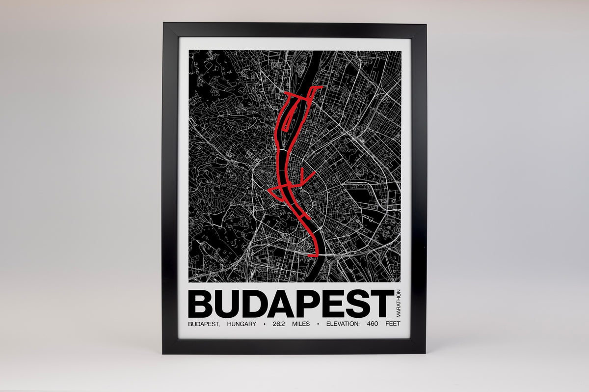 Budapest Marathon Poster - Grid Style