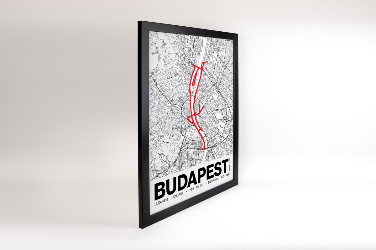 Budapest Marathon Poster - Grid Style