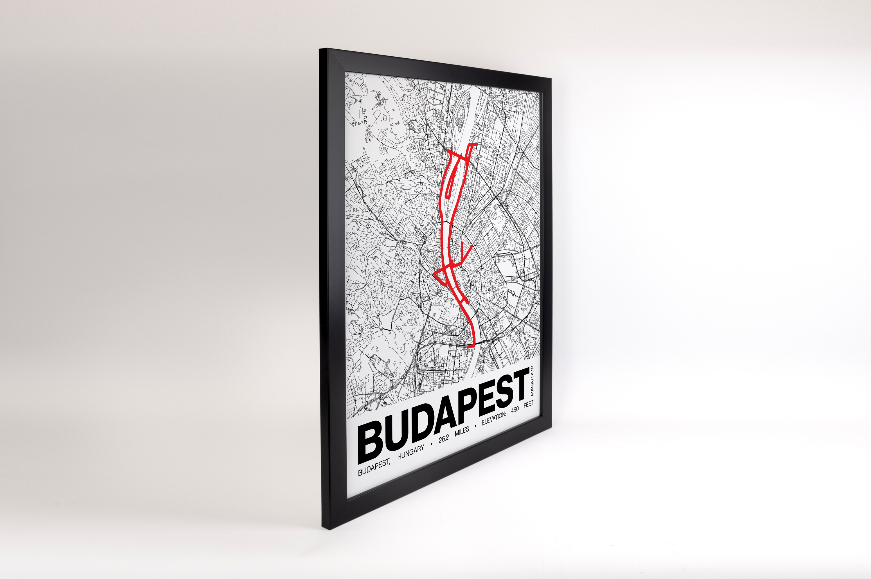Budapest Marathon Poster - Grid Style