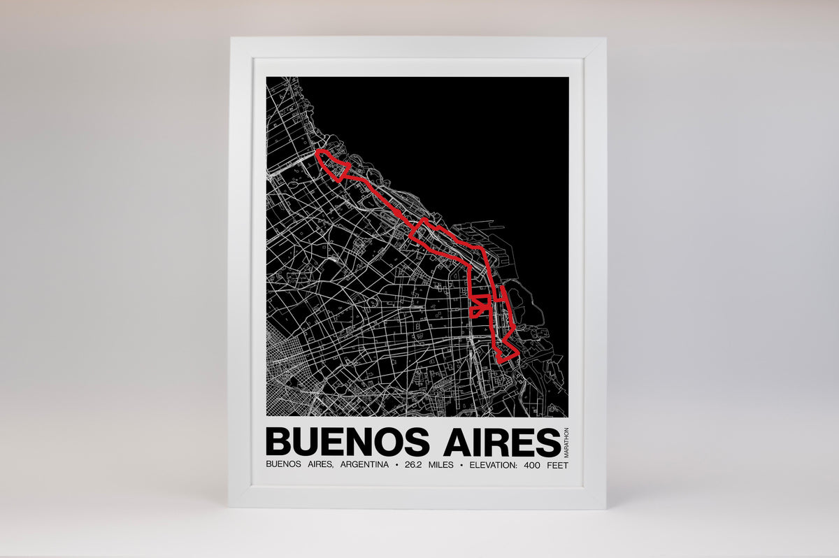 Buenos Aires Marathon Poster - Grid Style