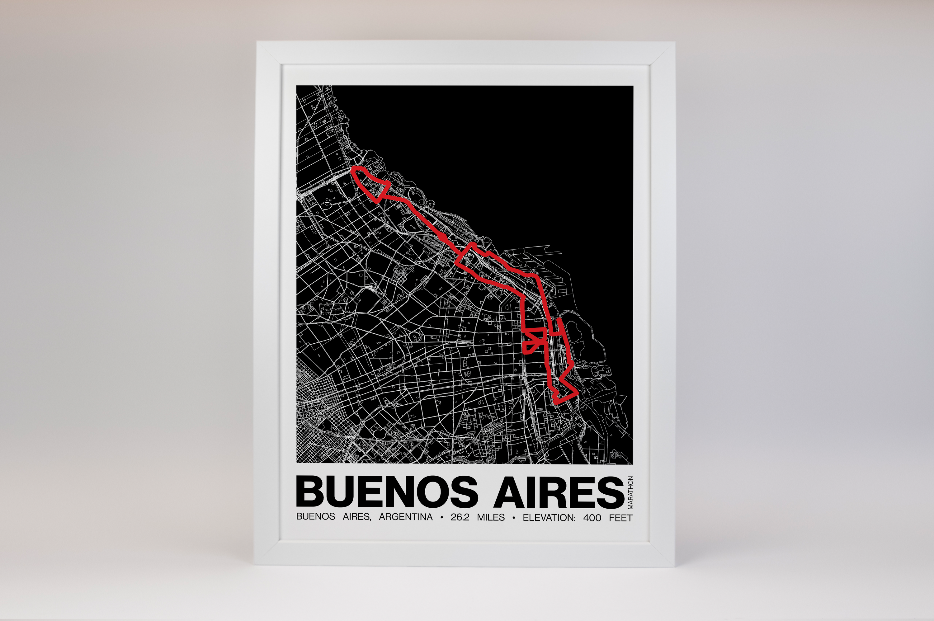 Buenos Aires Marathon Poster - Grid Style