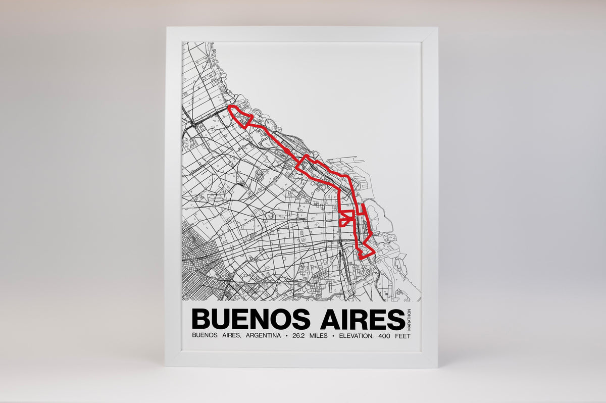 Buenos Aires Marathon Poster - Grid Style