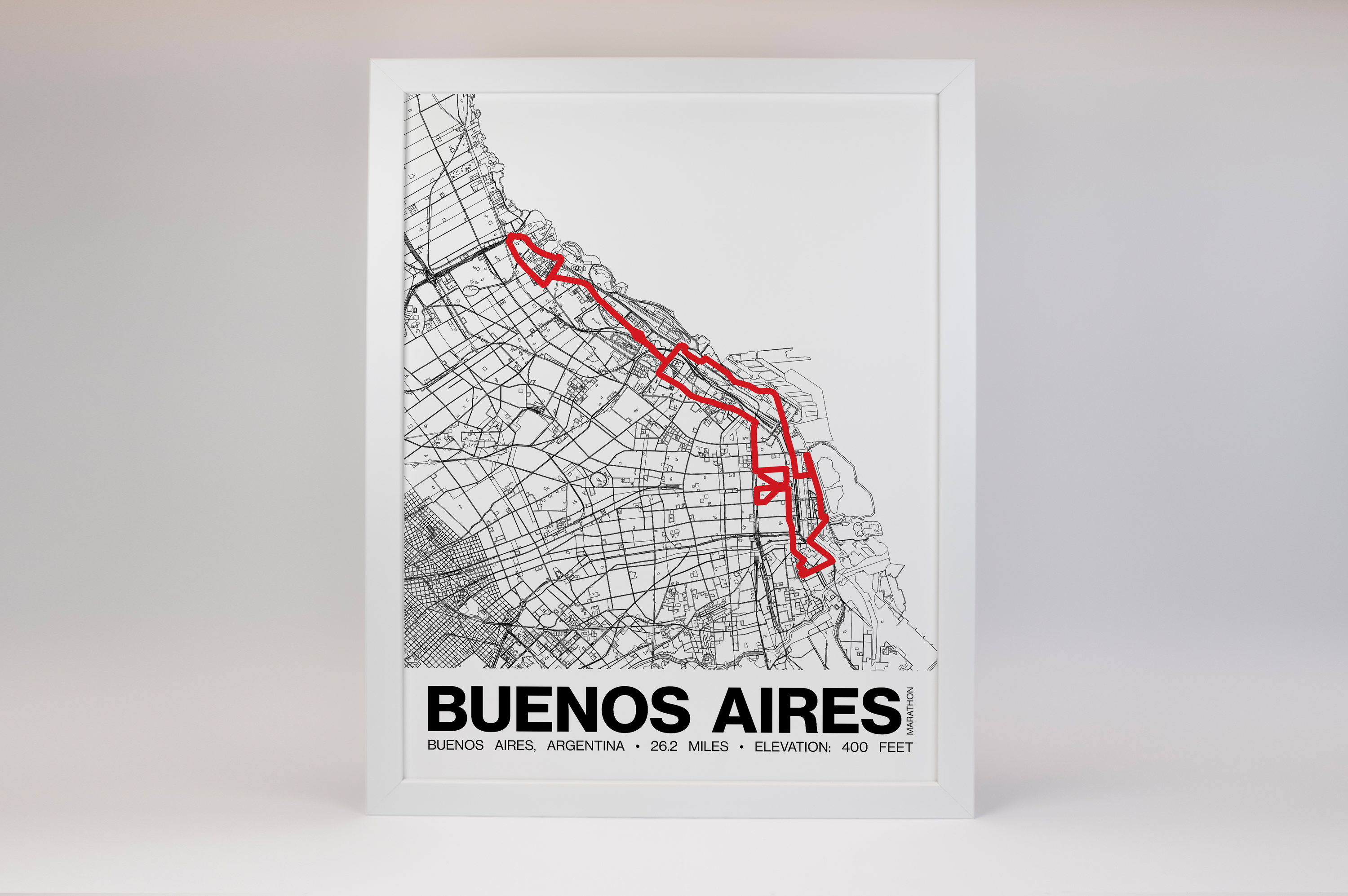 Buenos Aires Marathon Poster - Grid Style