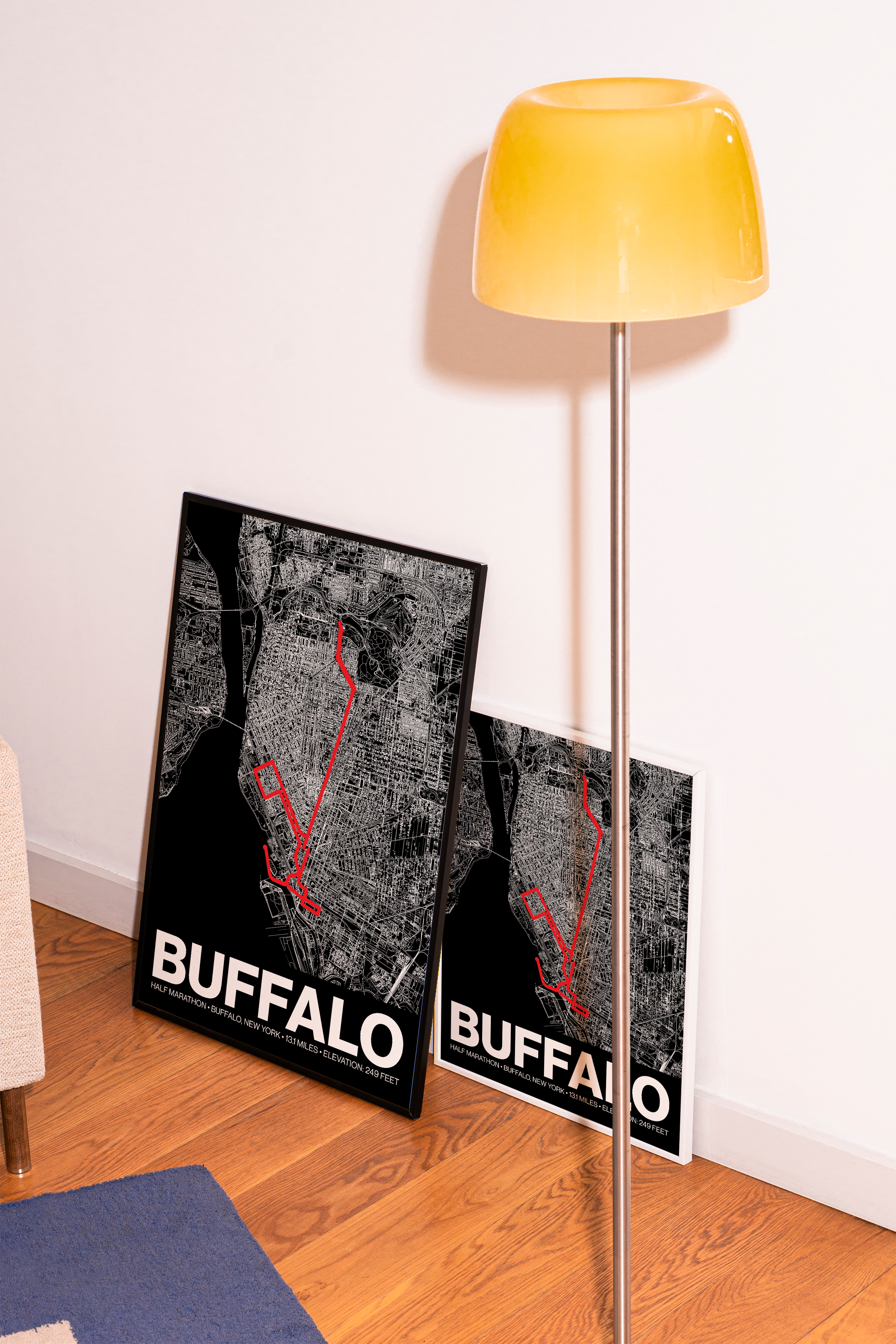 Buffalo Half Marathon Poster - Grid Style