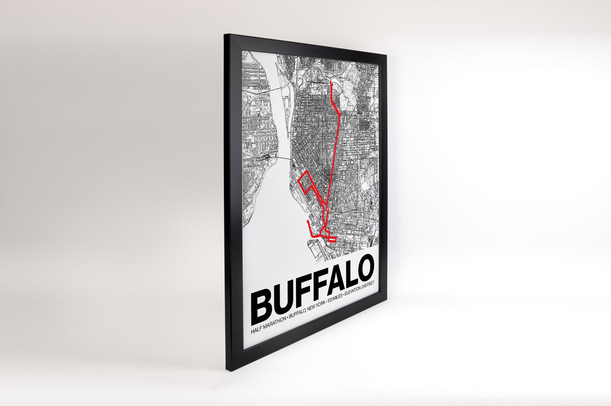 Buffalo Half Marathon Poster - Grid Style