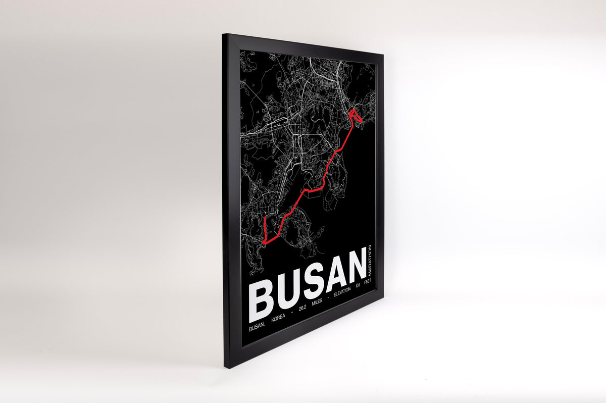 Busan Marathon Poster - Grid Style