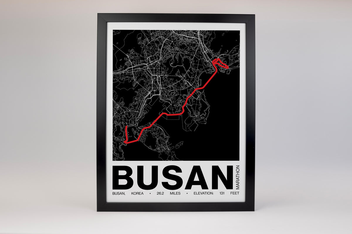 Busan Marathon Poster - Grid Style