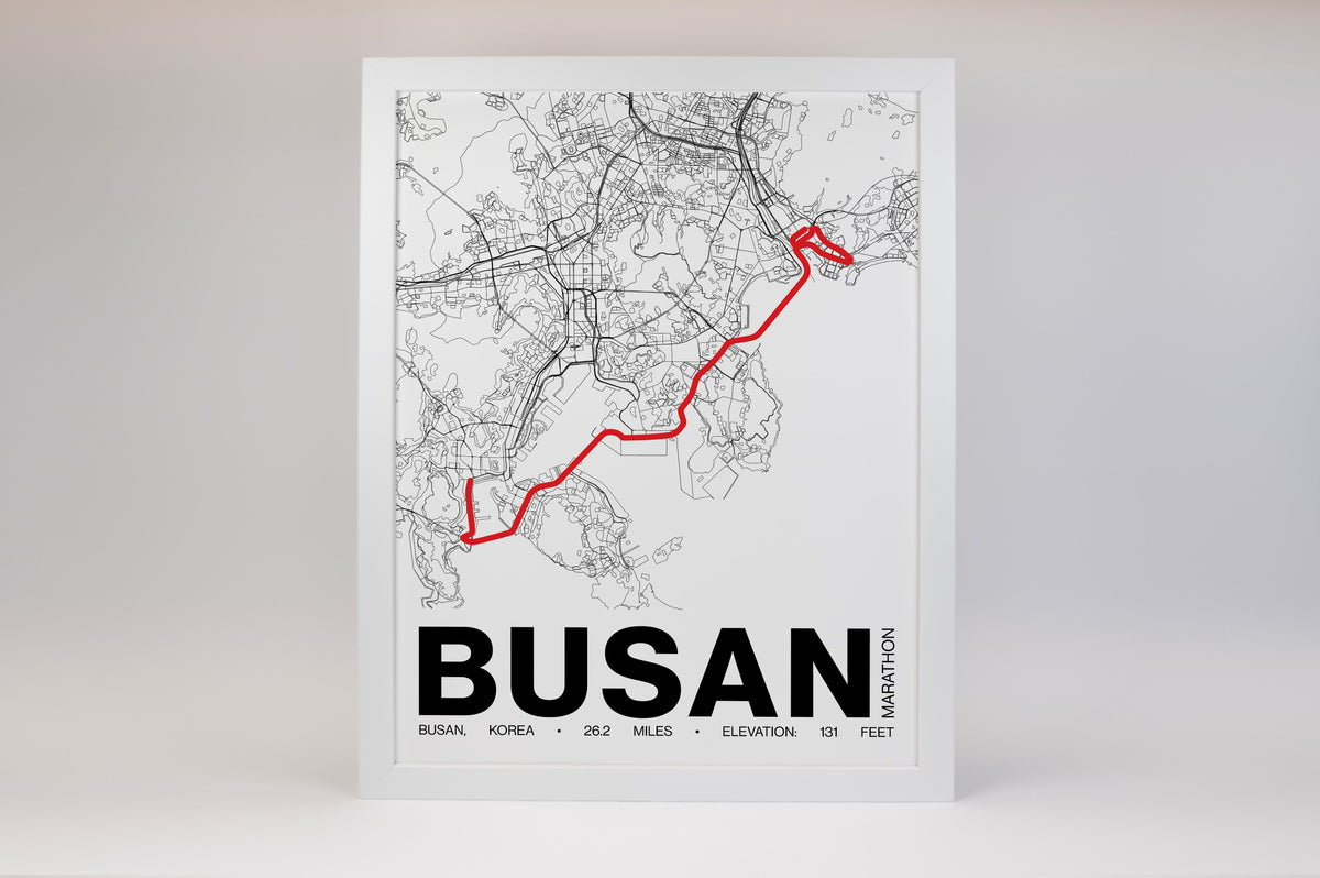 Busan Marathon Poster - Grid Style