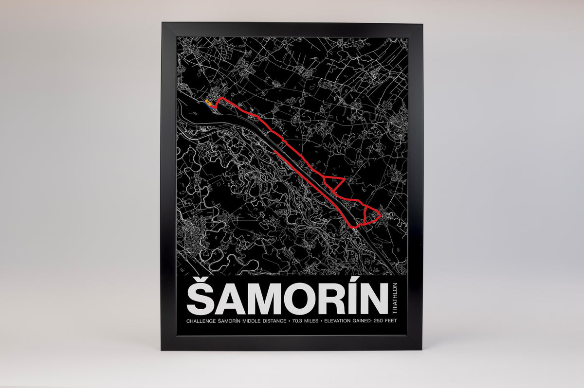 CHALLENGE ŠAMORÍN Middle Distance Poster - Grid Style