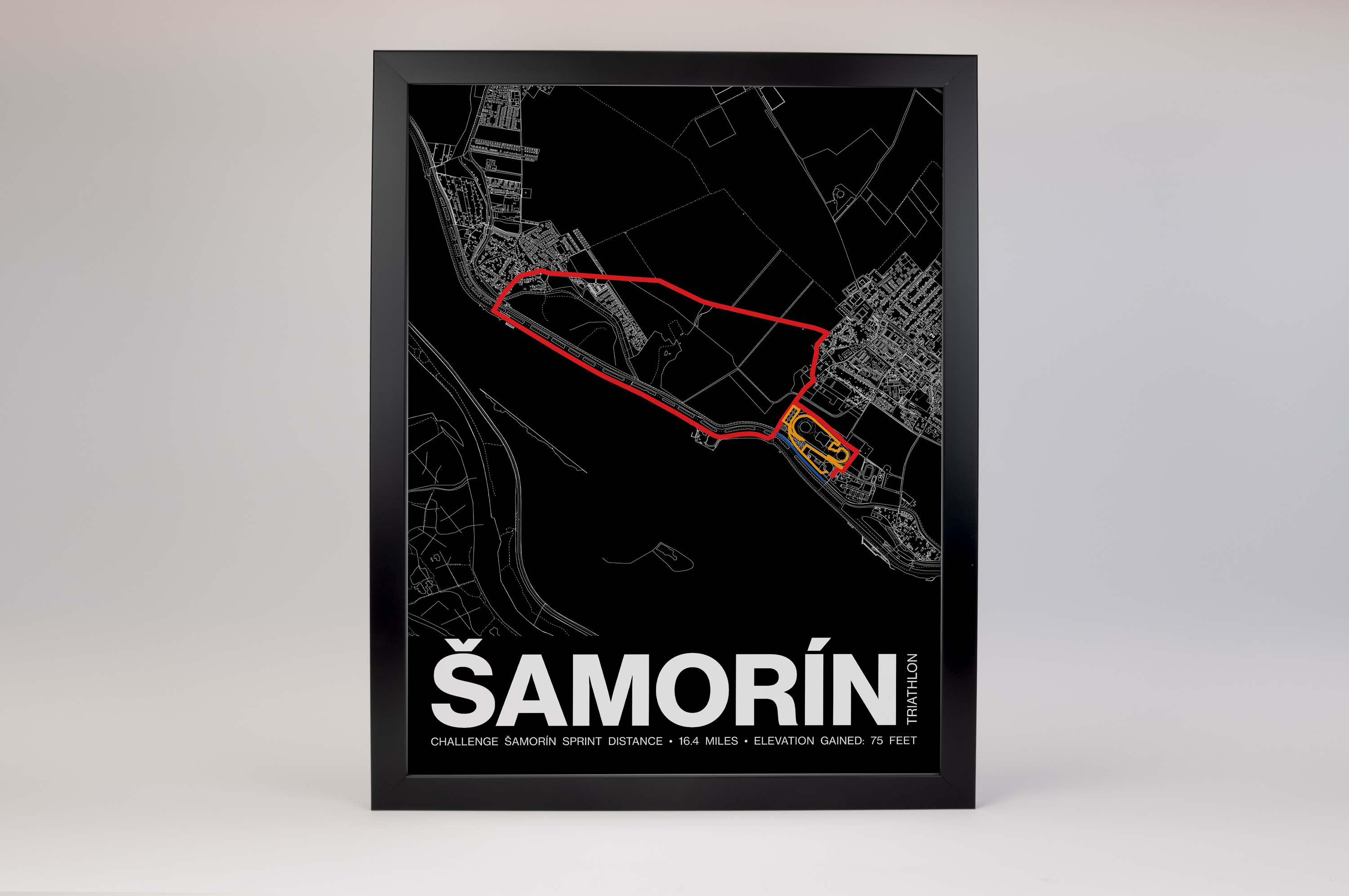 CHALLENGE ŠAMORÍN  Sprint Distance Poster - Grid Style