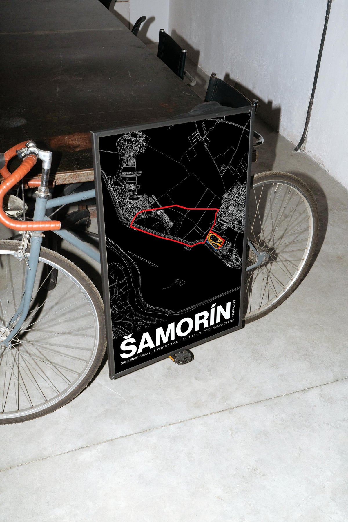 CHALLENGE ŠAMORÍN  Sprint Distance Poster - Grid Style