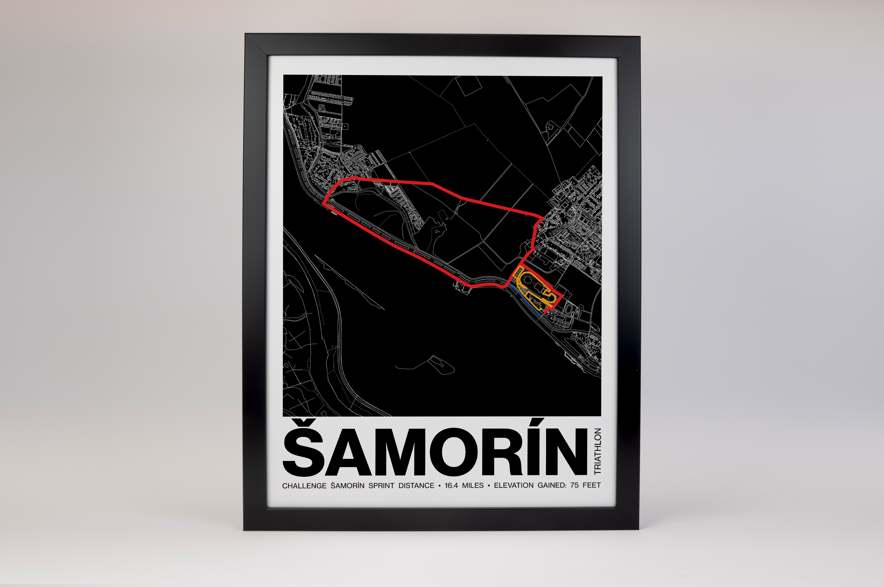 CHALLENGE ŠAMORÍN  Sprint Distance Poster - Grid Style