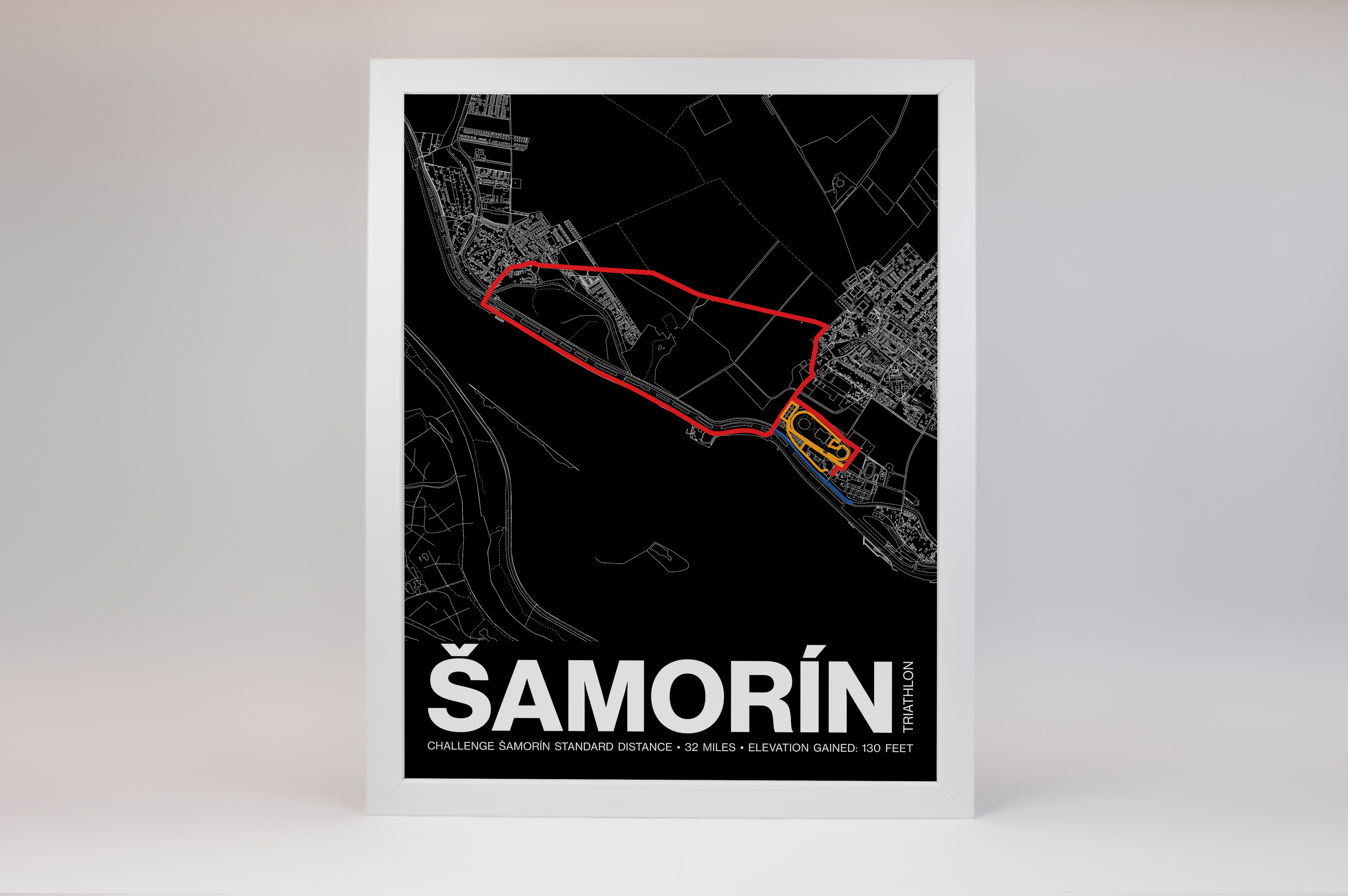 CHALLENGE ŠAMORÍN Standard Distance Poster - Grid Style