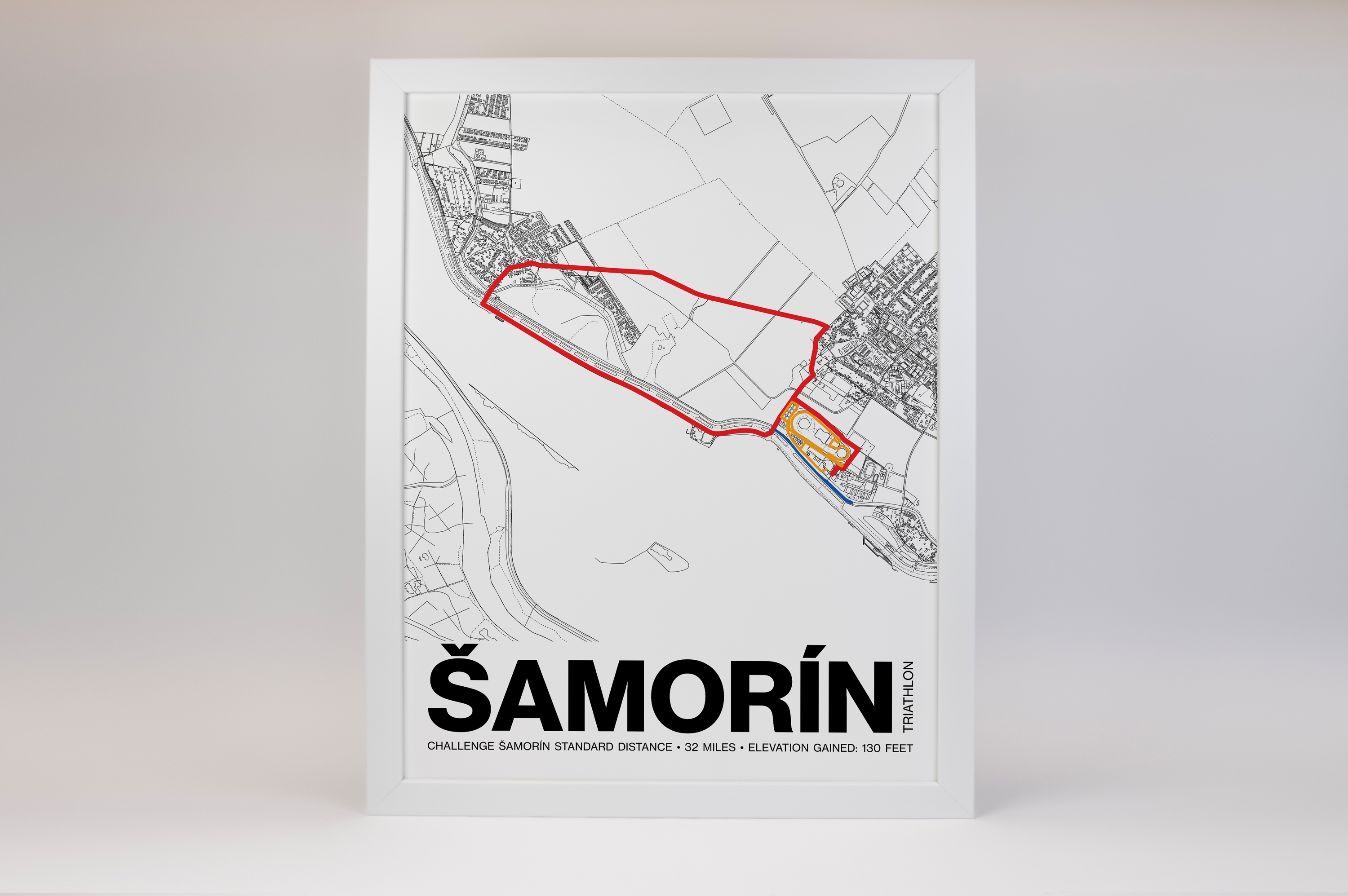 CHALLENGE ŠAMORÍN Standard Distance Poster - Grid Style
