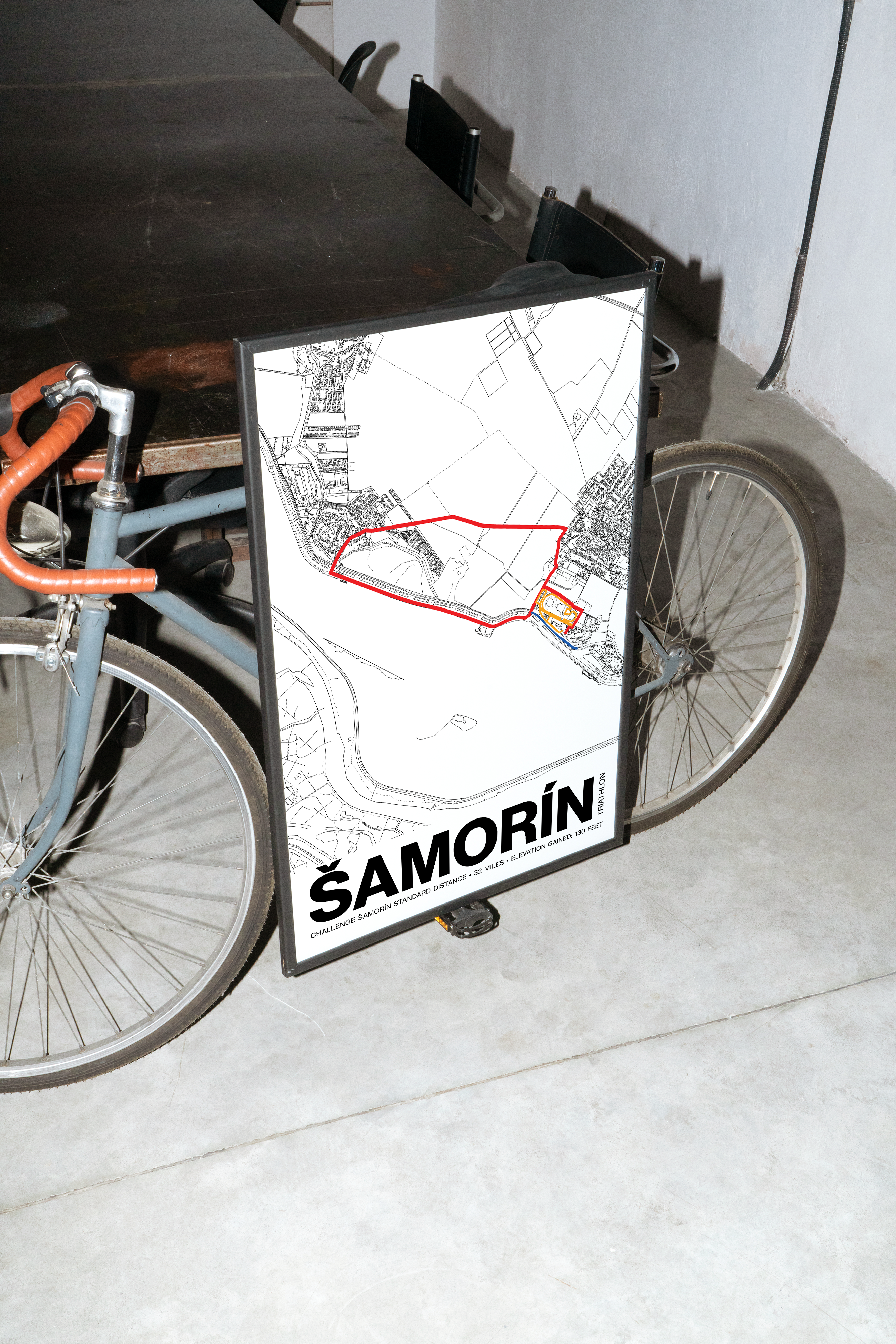 CHALLENGE ŠAMORÍN Standard Distance Poster - Grid Style