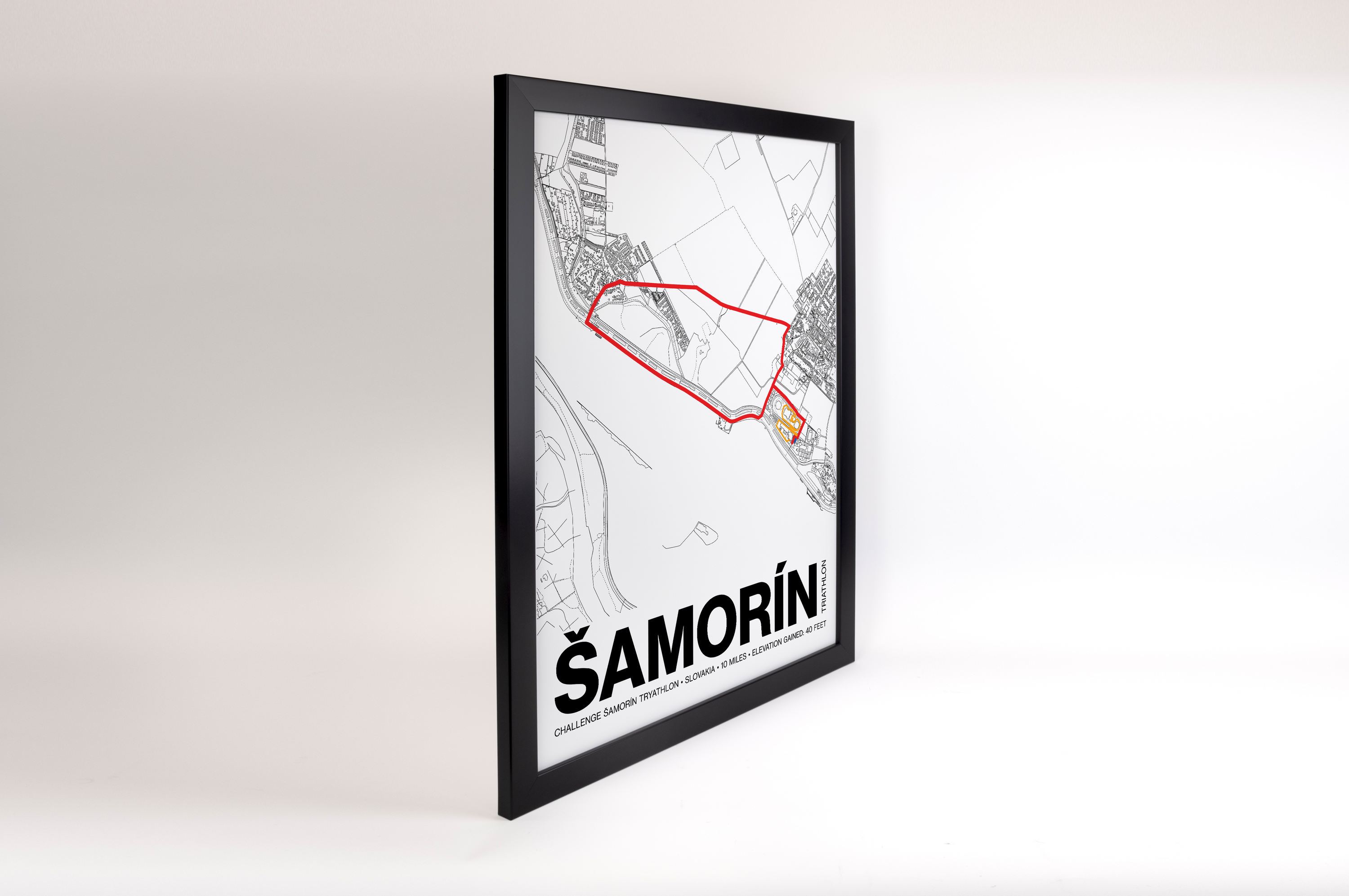 CHALLENGE ŠAMORÍN Tryathlon Distance Poster - Grid Style