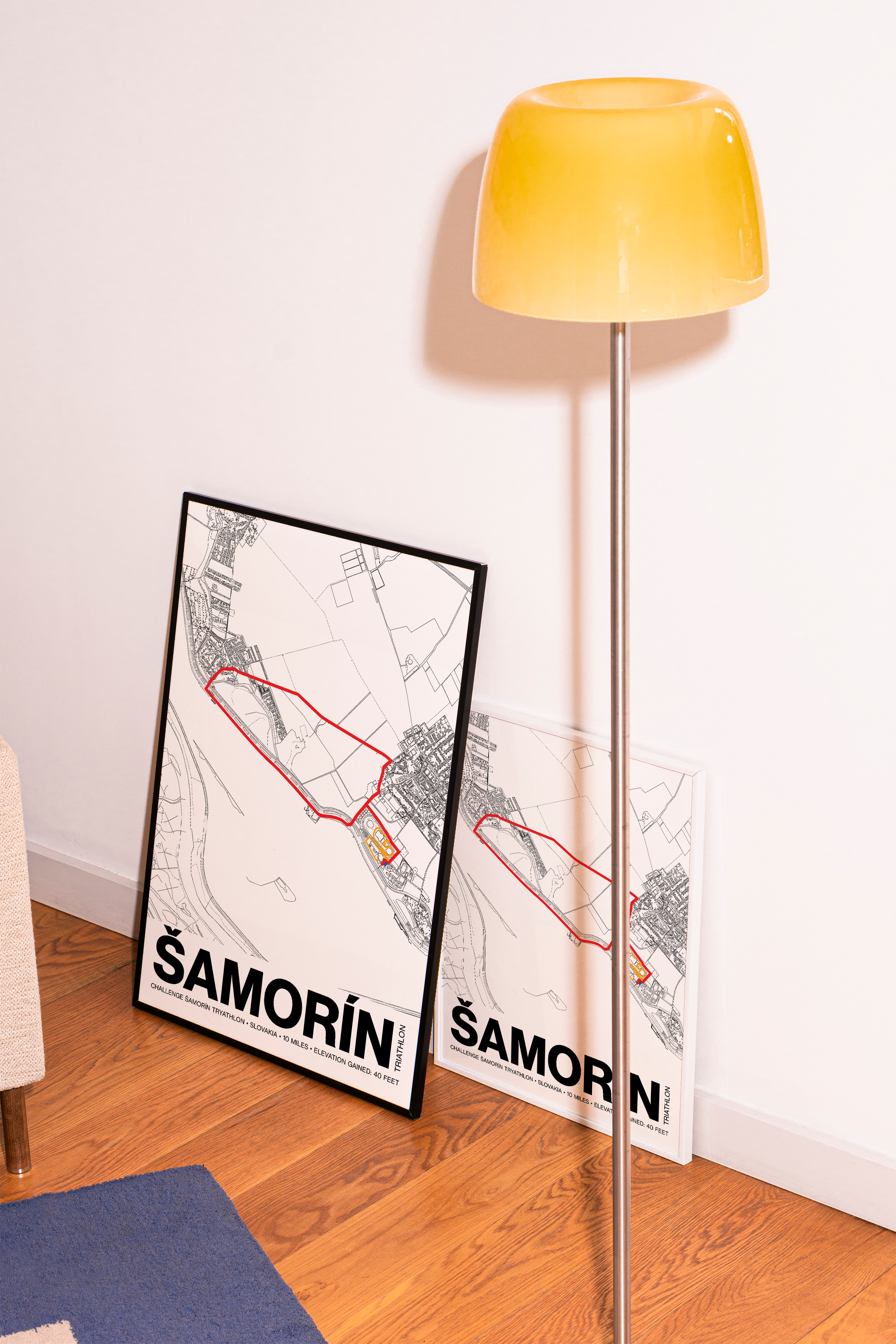 CHALLENGE ŠAMORÍN Tryathlon Distance Poster - Grid Style