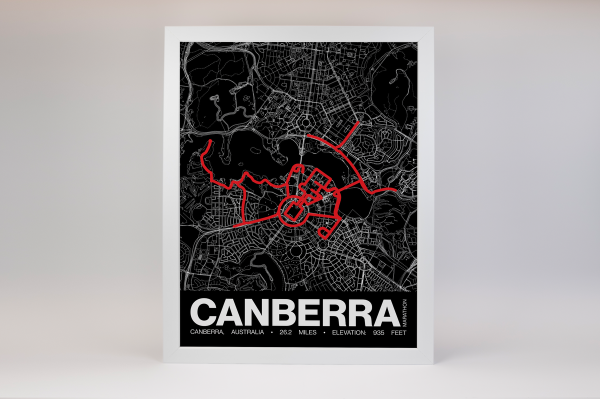 Canberra Marathon Poster - Grid Style