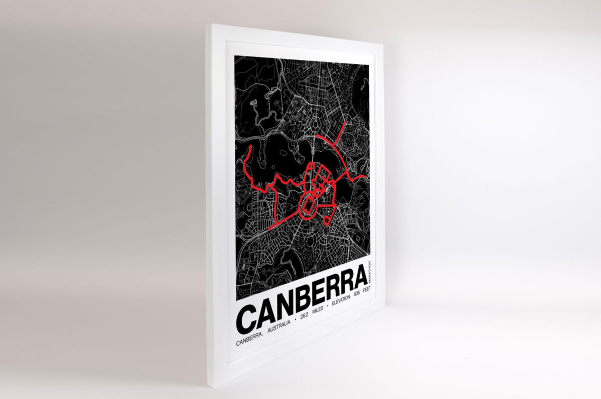 Canberra Marathon Poster - Grid Style