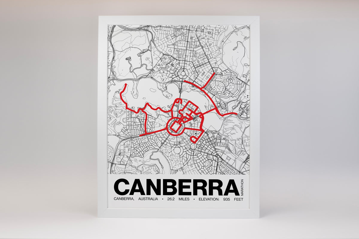 Canberra Marathon Poster - Grid Style