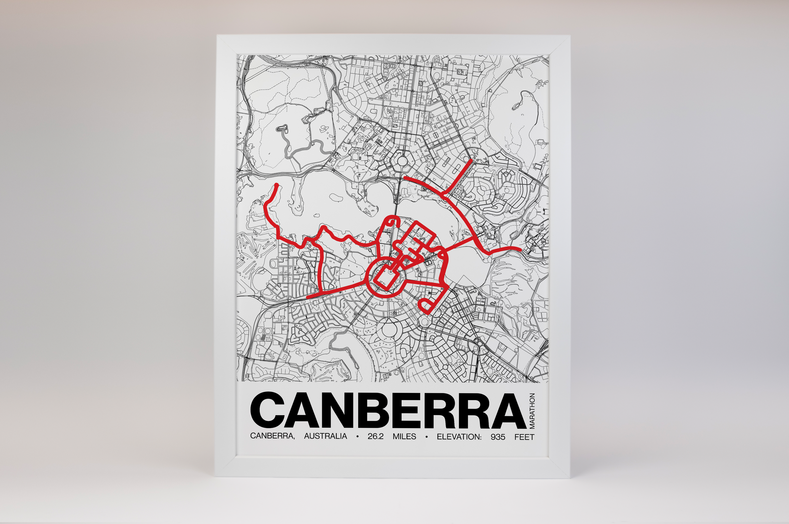 Canberra Marathon Poster - Grid Style