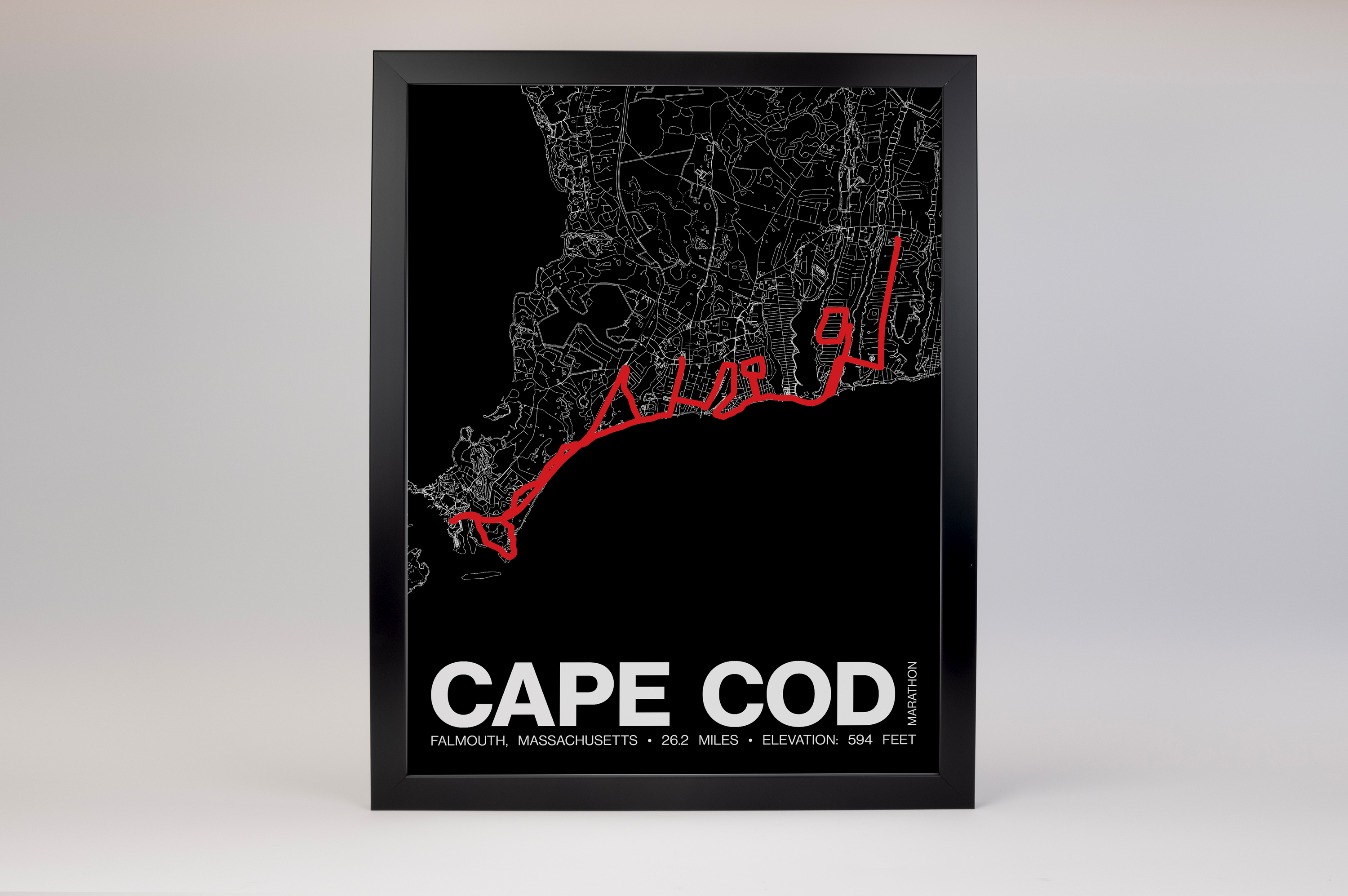 Cape Cod Marathon Poster - Grid Style