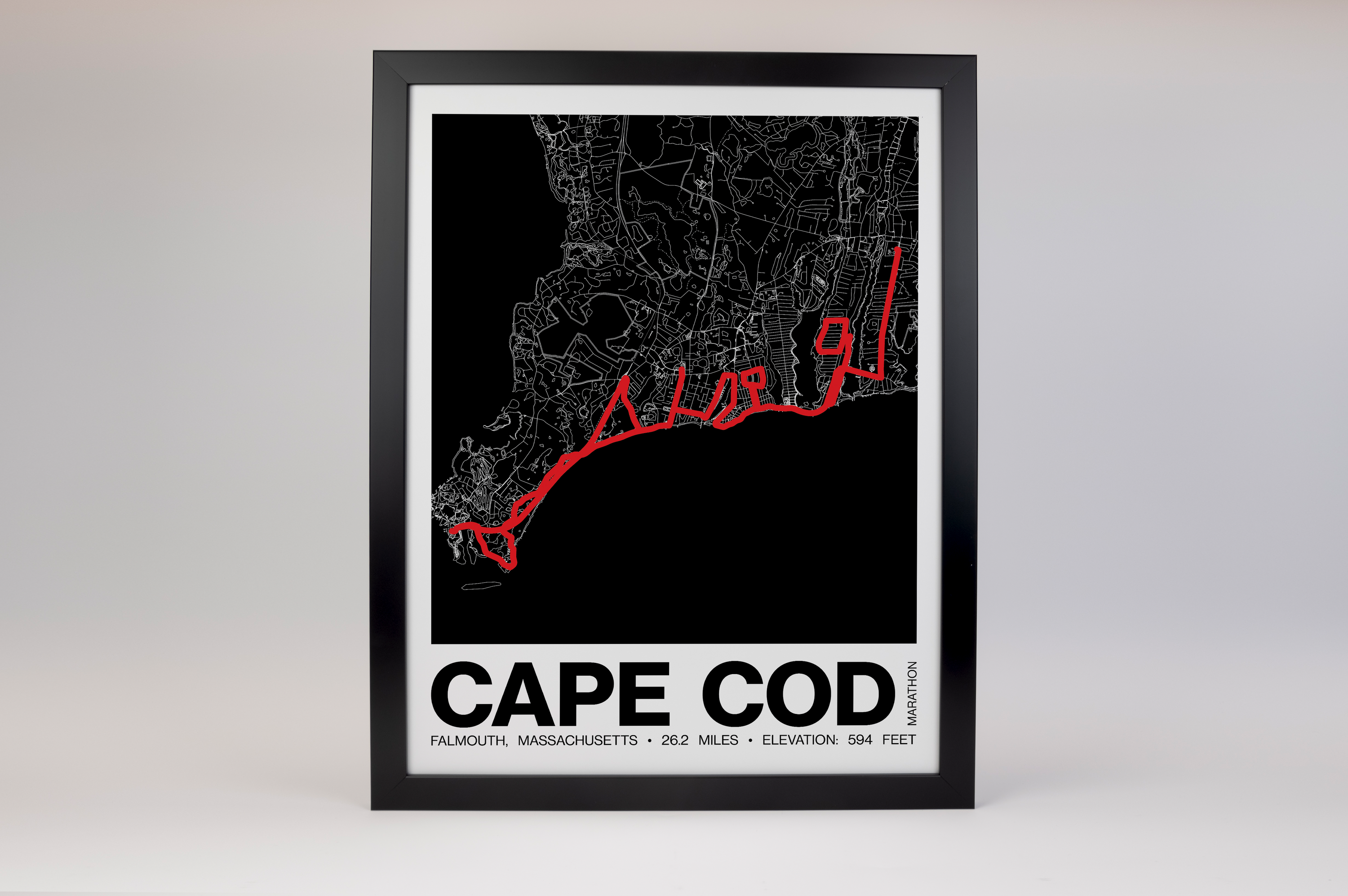 Cape Cod Marathon Poster - Grid Style