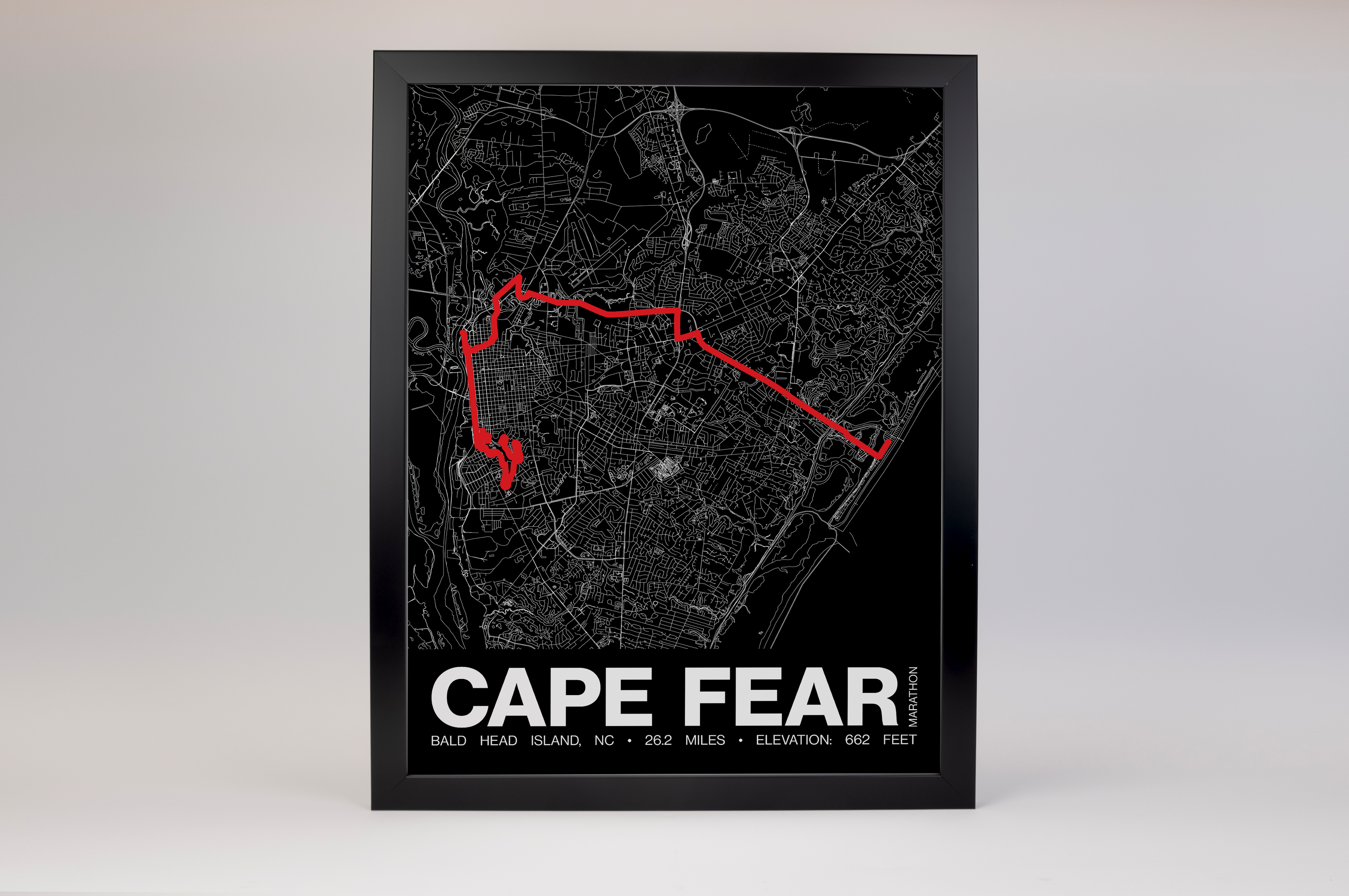 Cape Fear Wilmington Marathon Poster - Grid Style