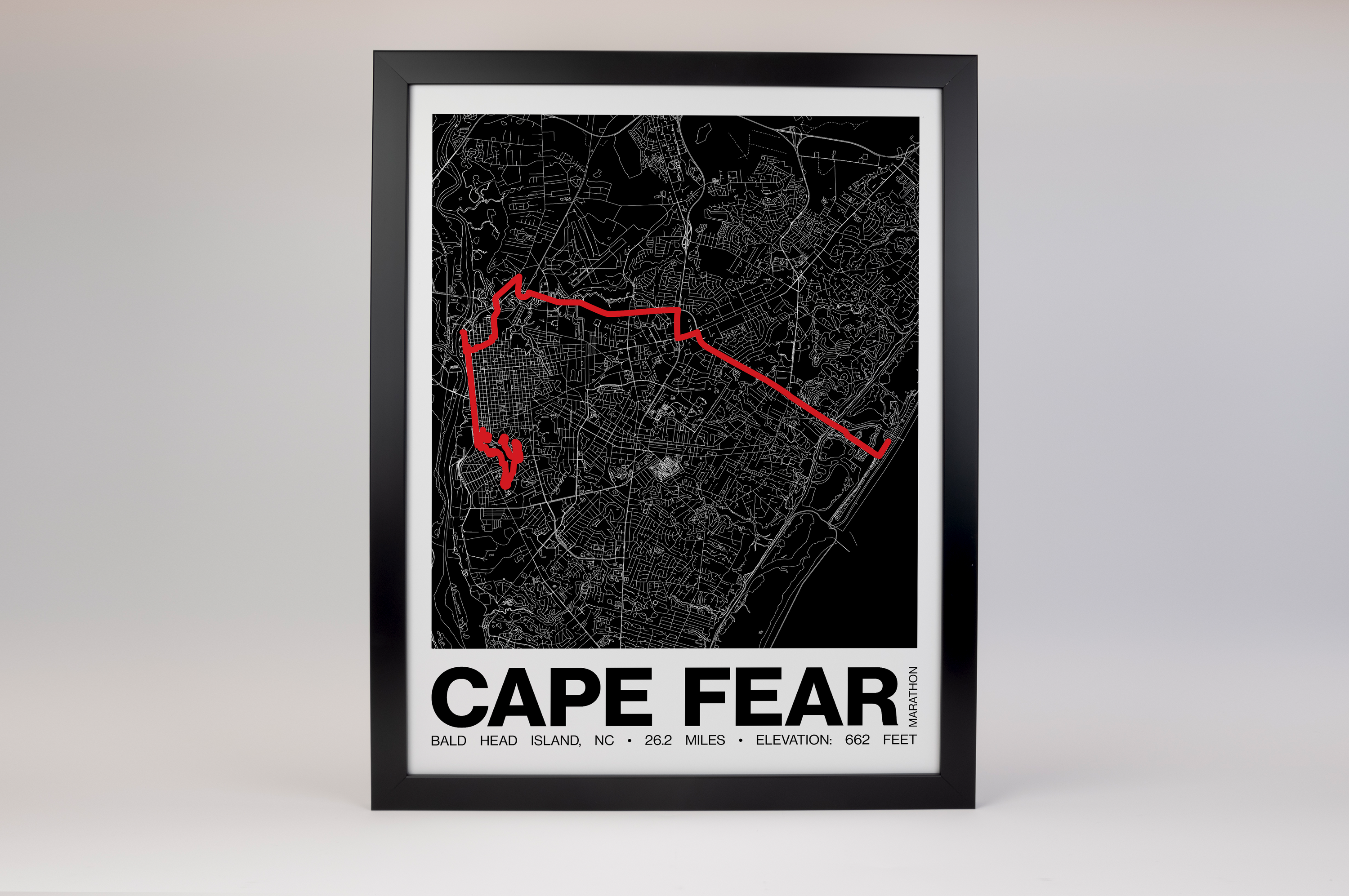 Cape Fear Wilmington Marathon Poster - Grid Style