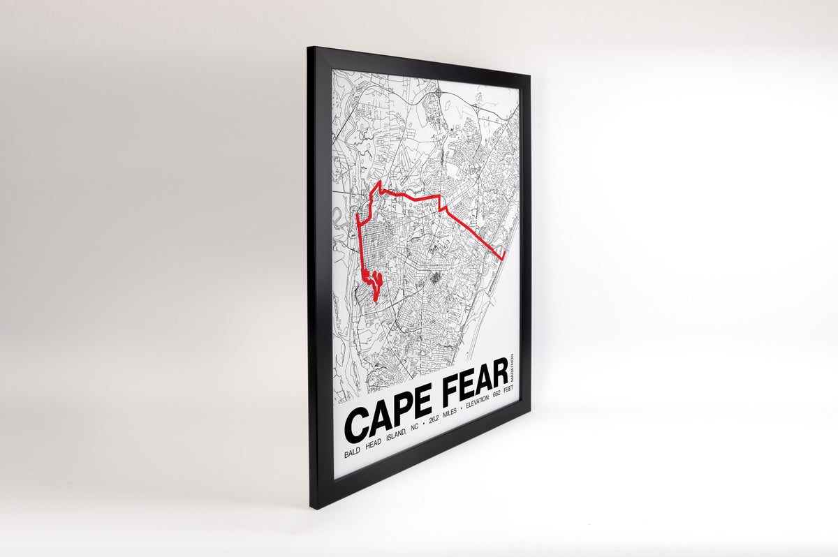 Cape Fear Wilmington Marathon Poster - Grid Style