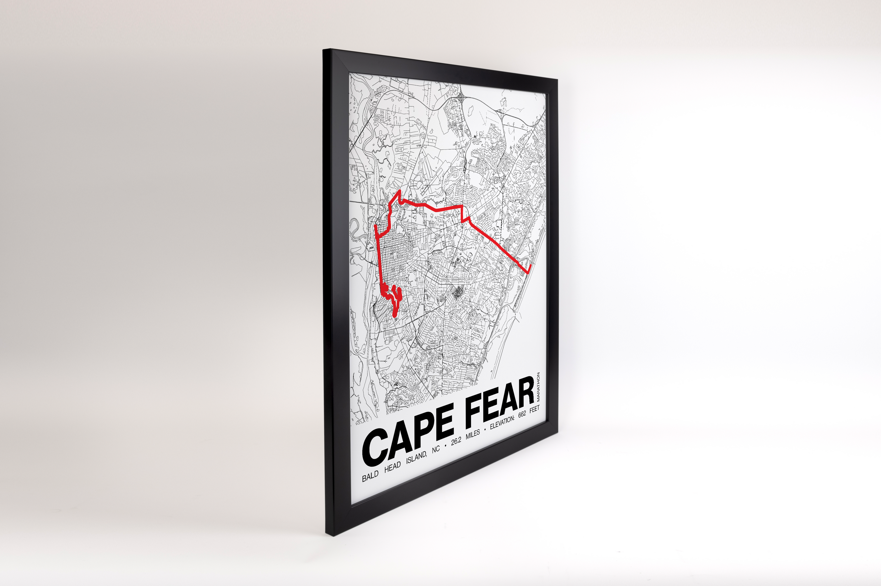 Cape Fear Wilmington Marathon Poster - Grid Style