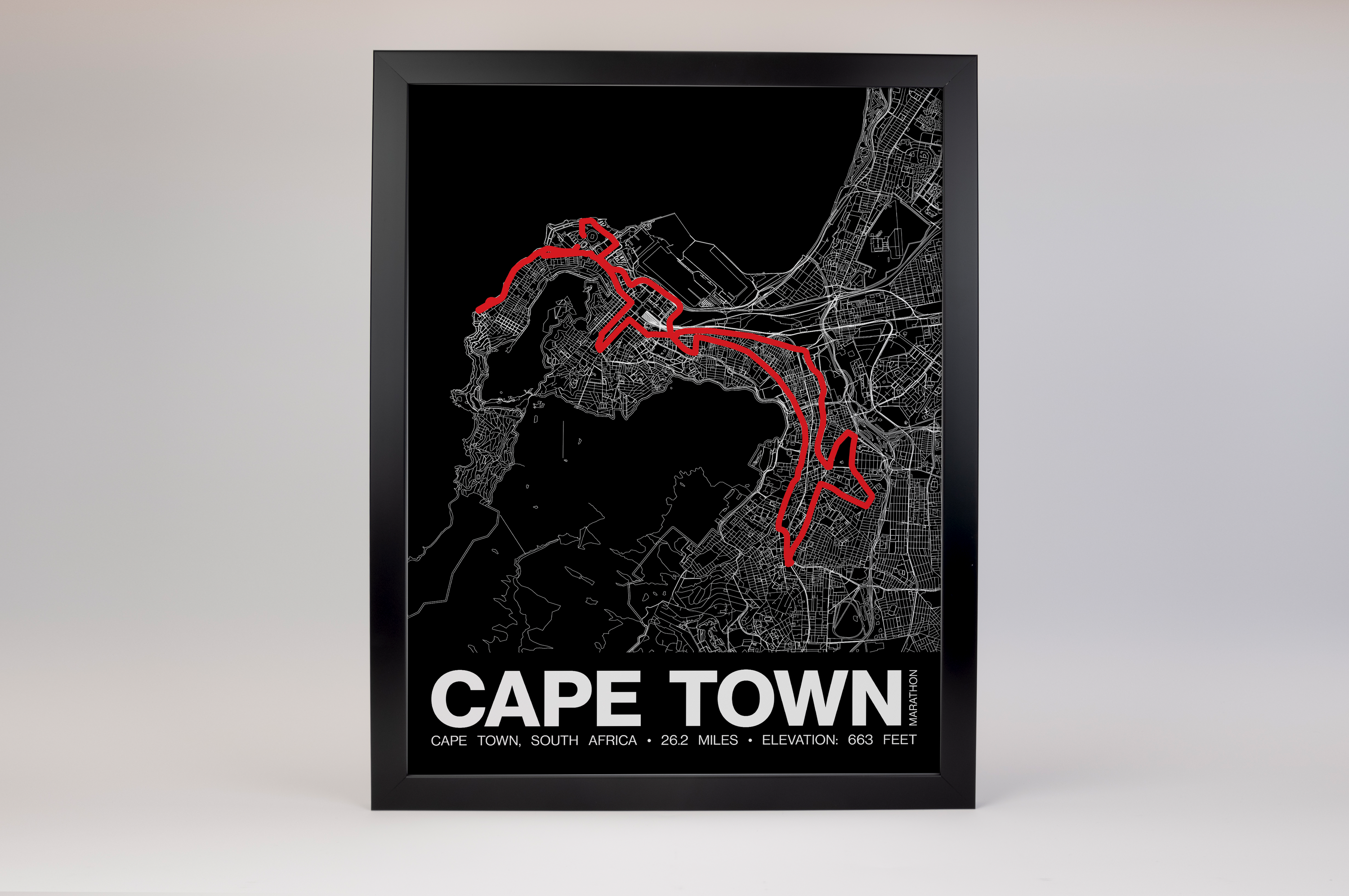 Cape Town Marathon Poster - Grid Style
