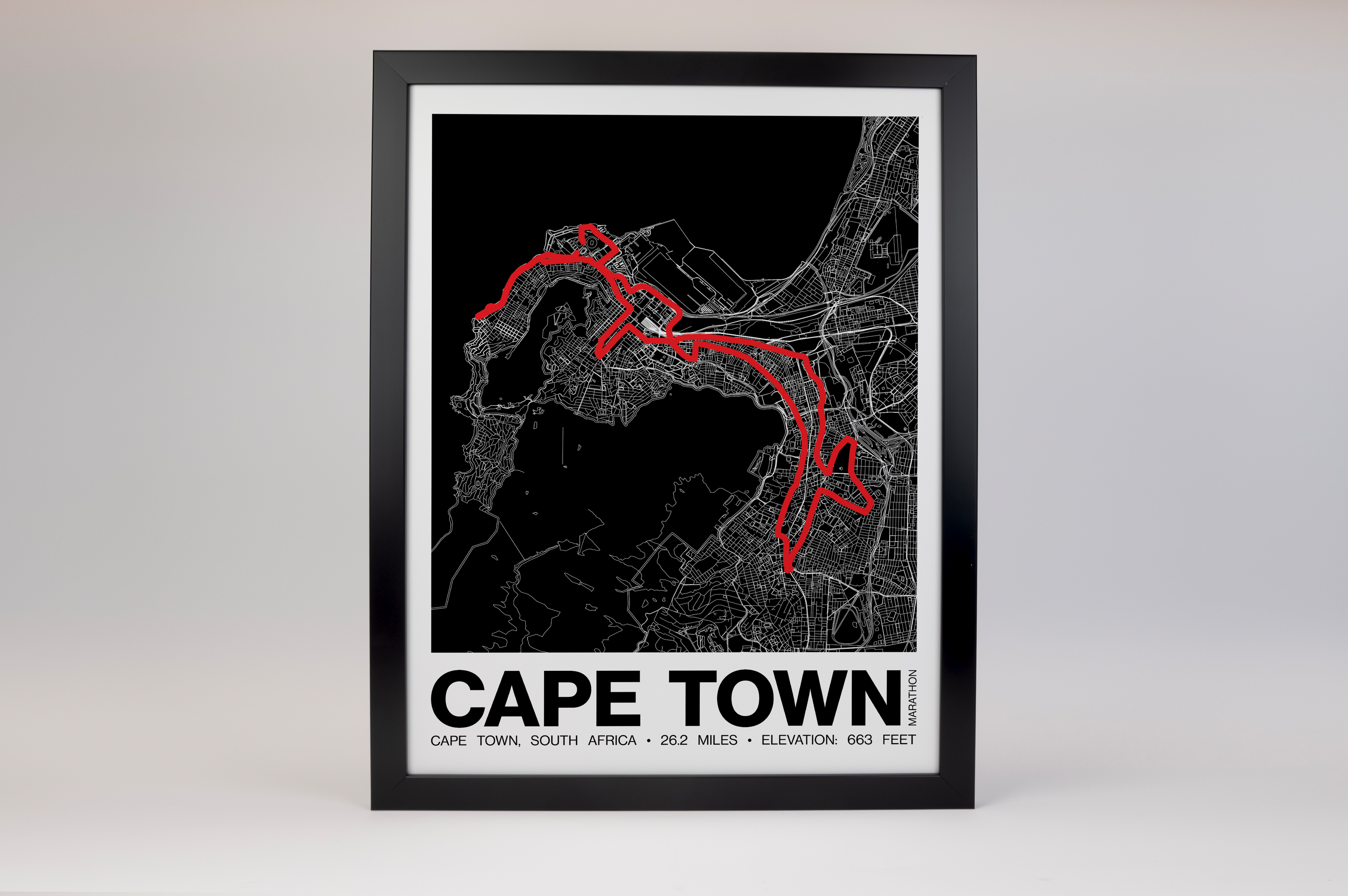 Cape Town Marathon Poster - Grid Style