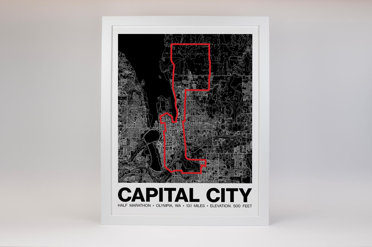 Capital City Half Marathon Poster - Grid Style