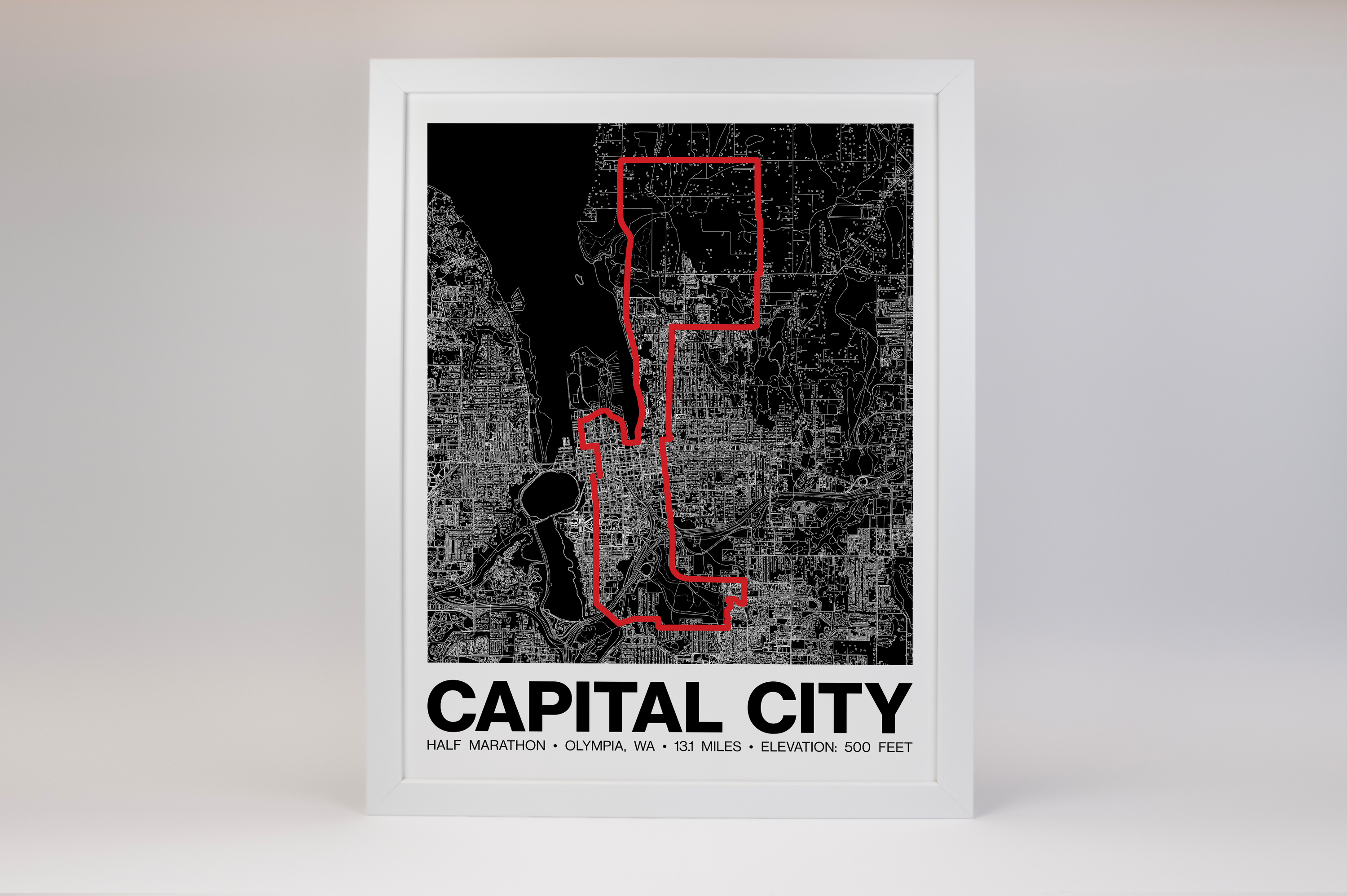 Capital City Half Marathon Poster - Grid Style