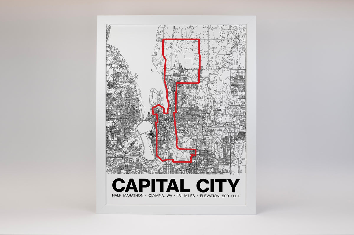 Capital City Half Marathon Poster - Grid Style