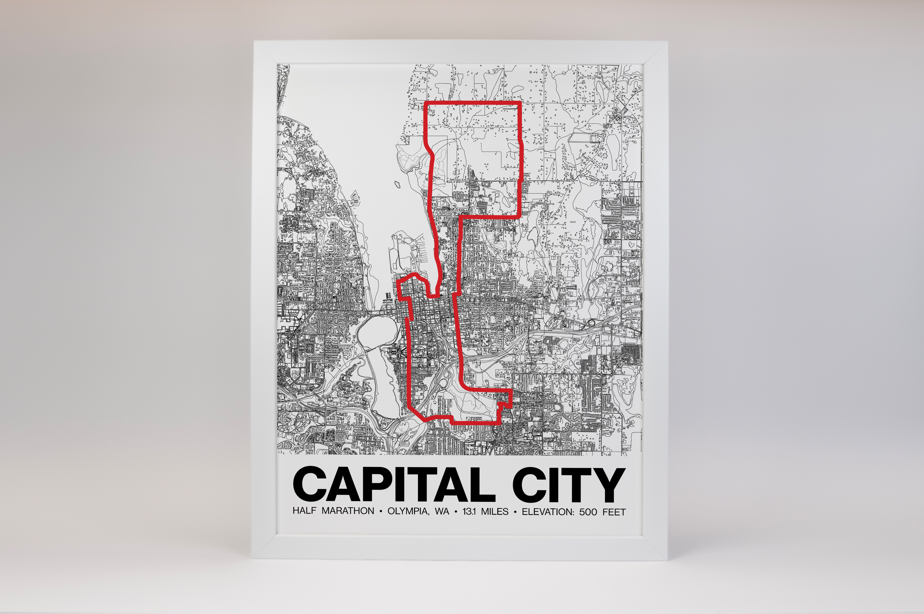 Capital City Half Marathon Poster - Grid Style