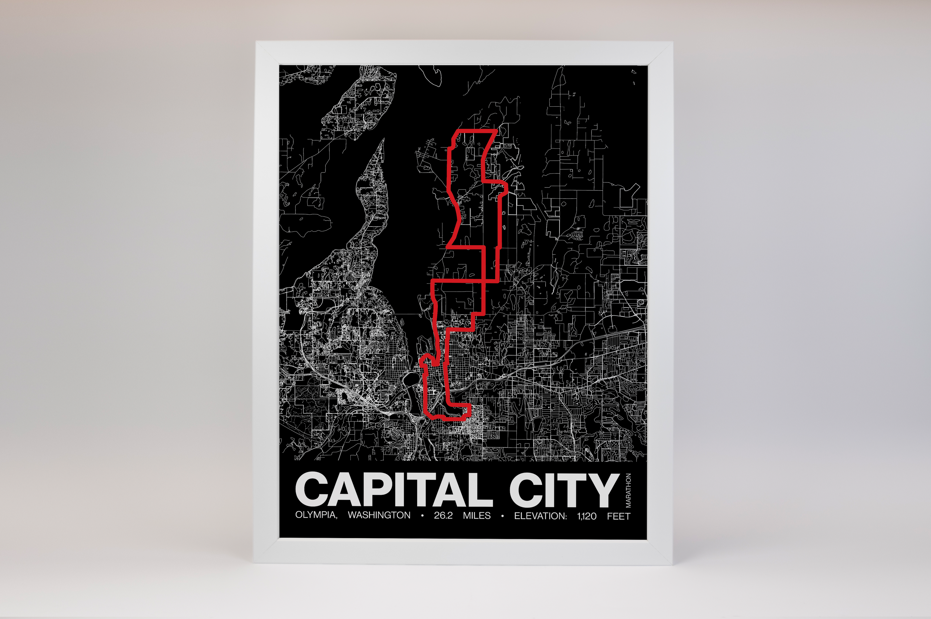 Capital City Marathon Poster - Grid Style