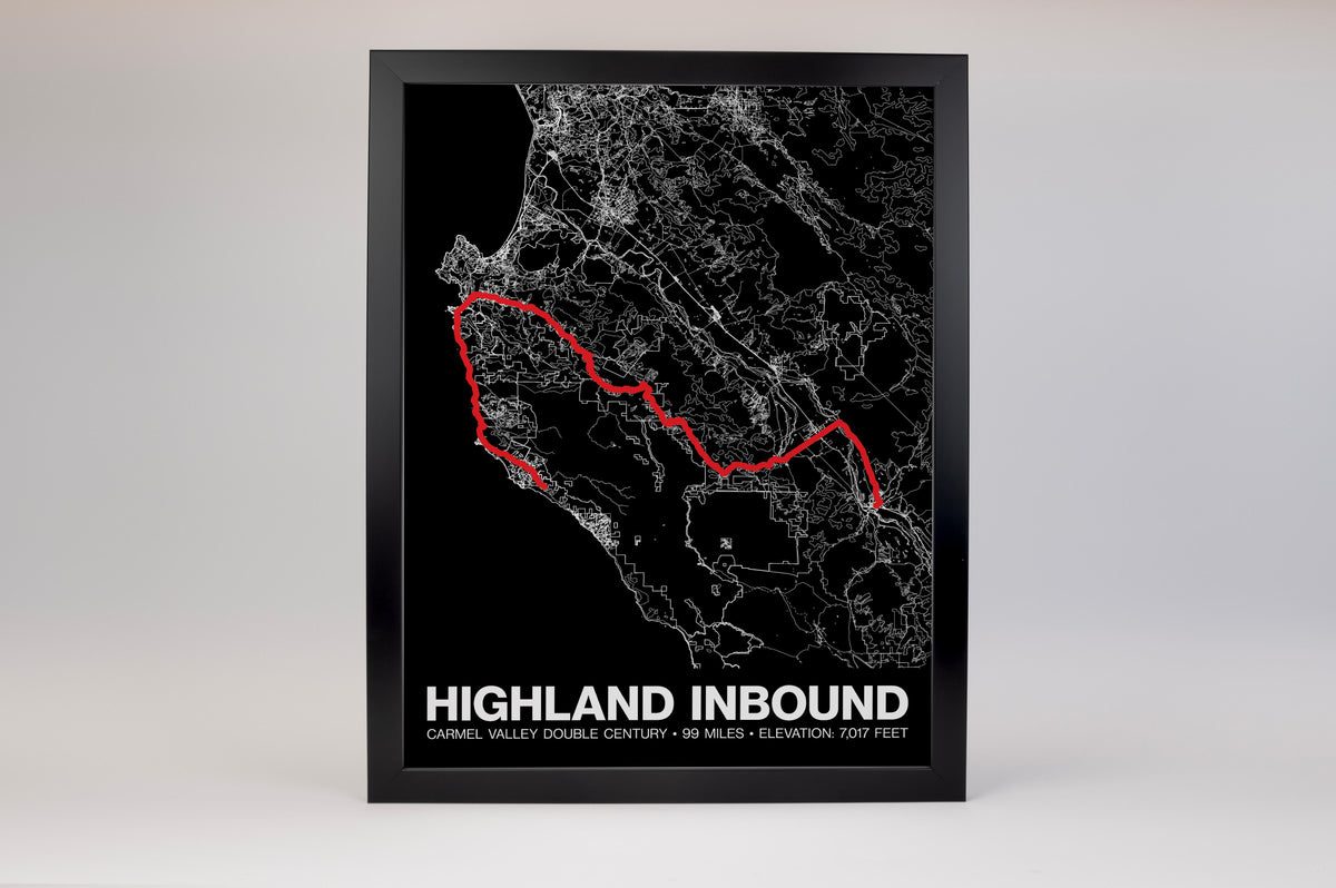 Carmel Valley Double Century Highland Inbound Poster -  Grid Style