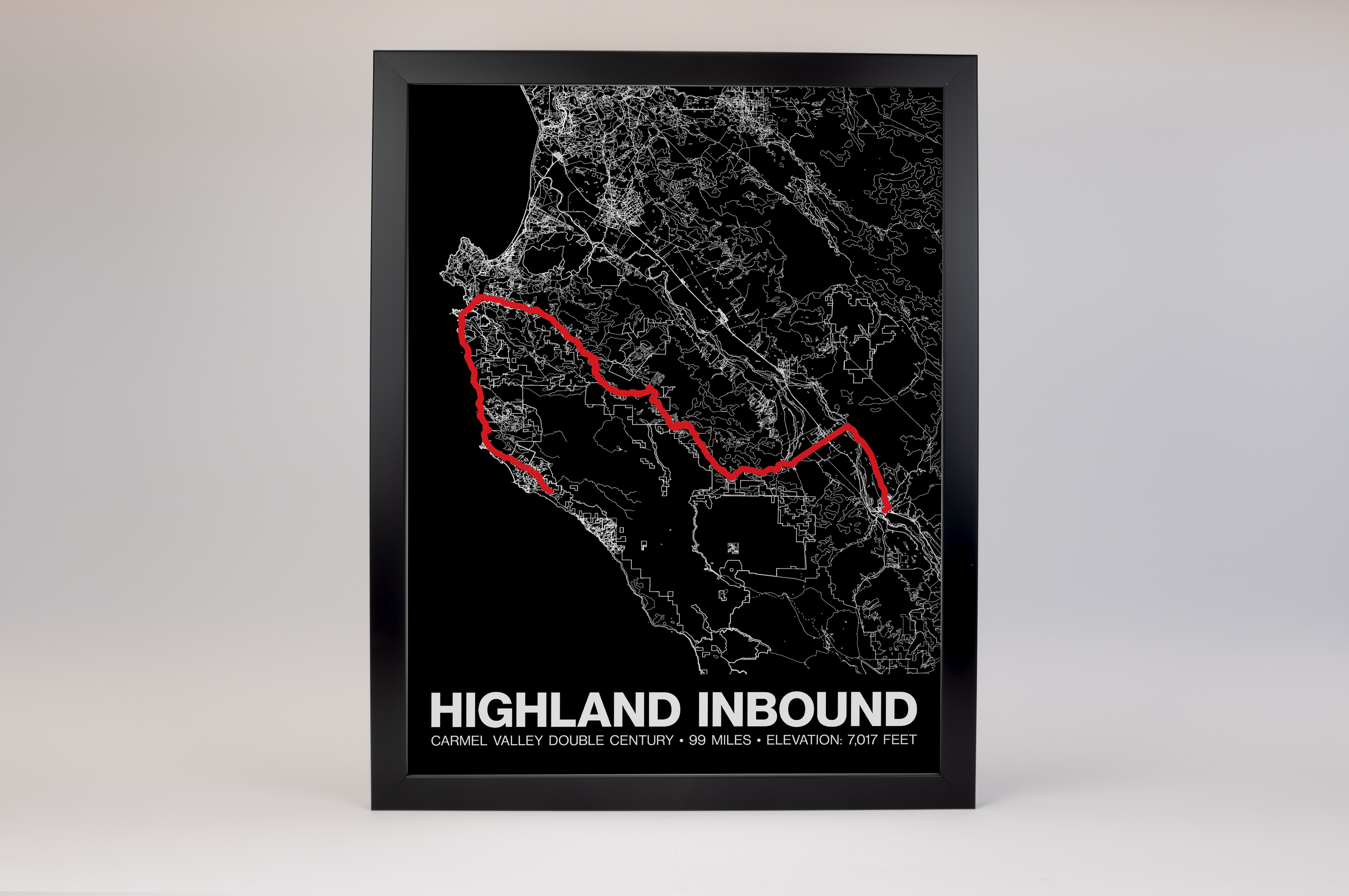 Carmel Valley Double Century Highland Inbound Poster -  Grid Style
