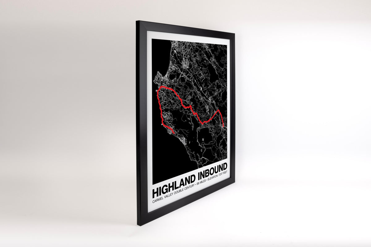 Carmel Valley Double Century Highland Inbound Poster -  Grid Style
