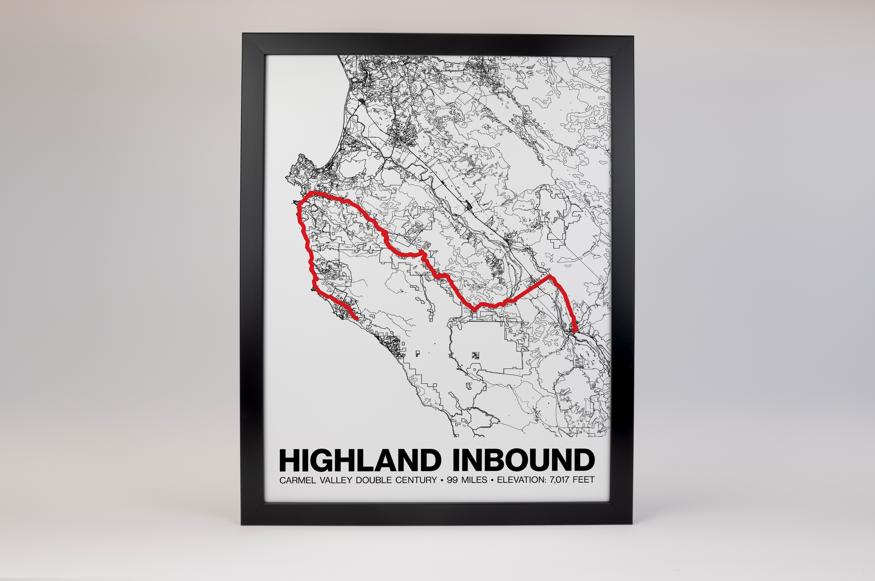 Carmel Valley Double Century Highland Inbound Poster -  Grid Style