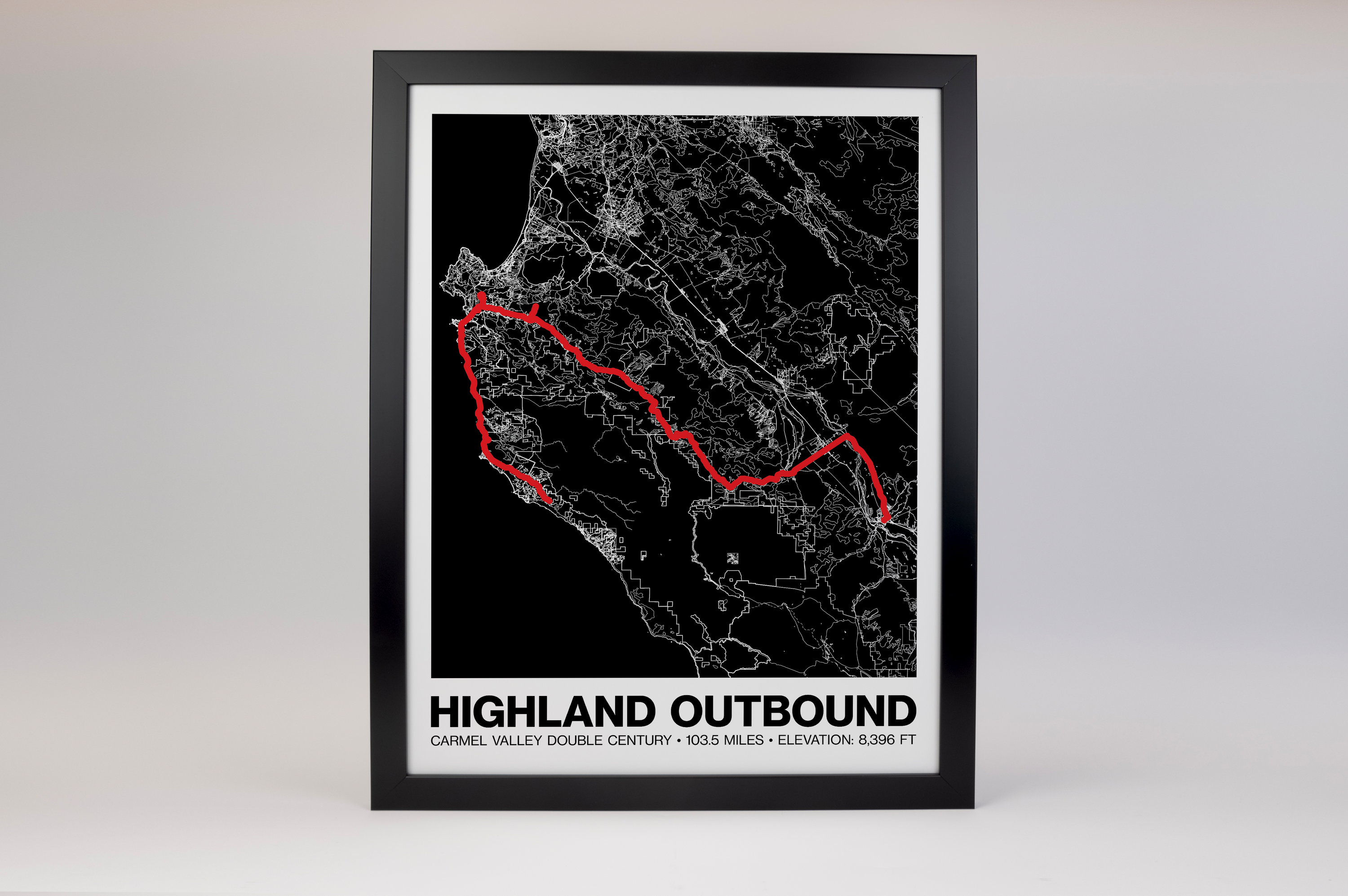 Carmel Valley Double Century Highland Outbound Poster -  Grid Style