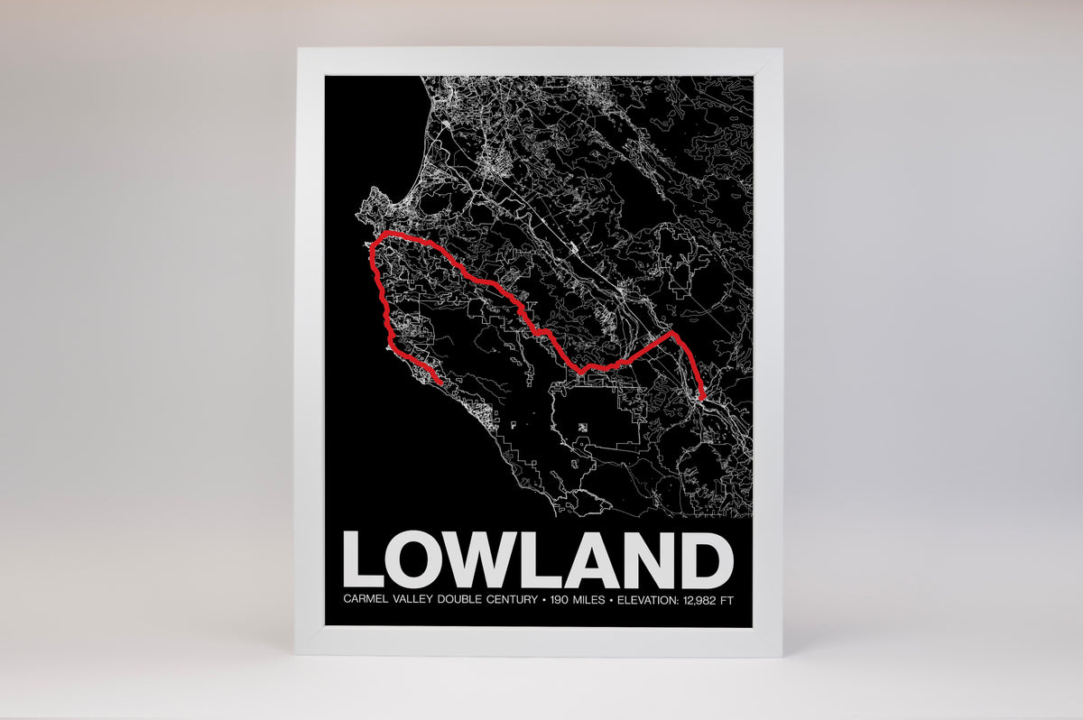 Carmel Valley Double Century Lowland Poster -  Grid Style