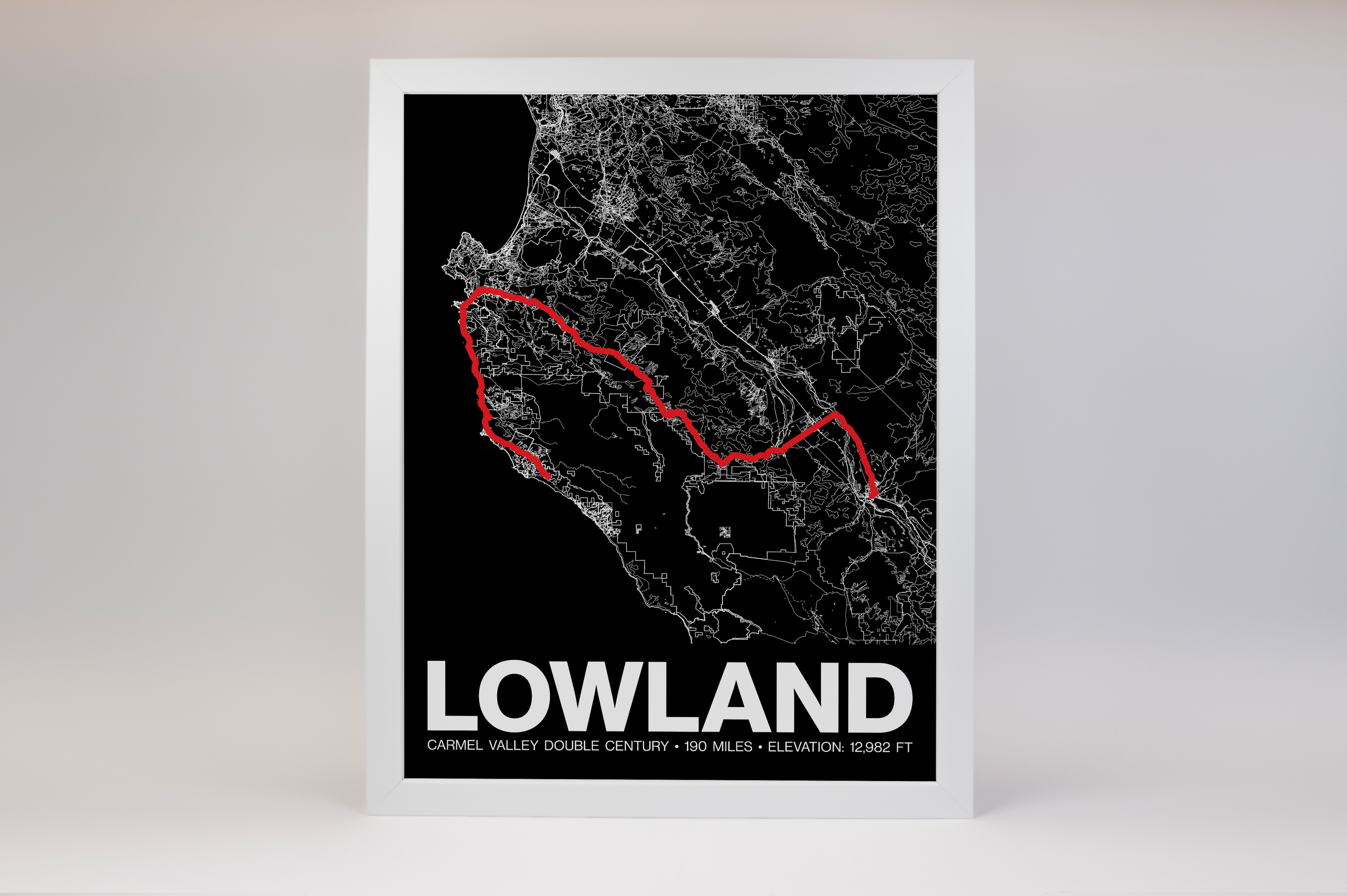 Carmel Valley Double Century Lowland Poster -  Grid Style