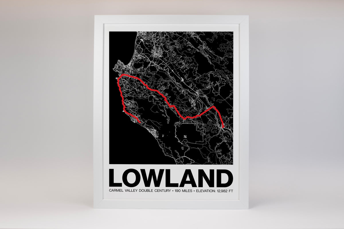 Carmel Valley Double Century Lowland Poster -  Grid Style