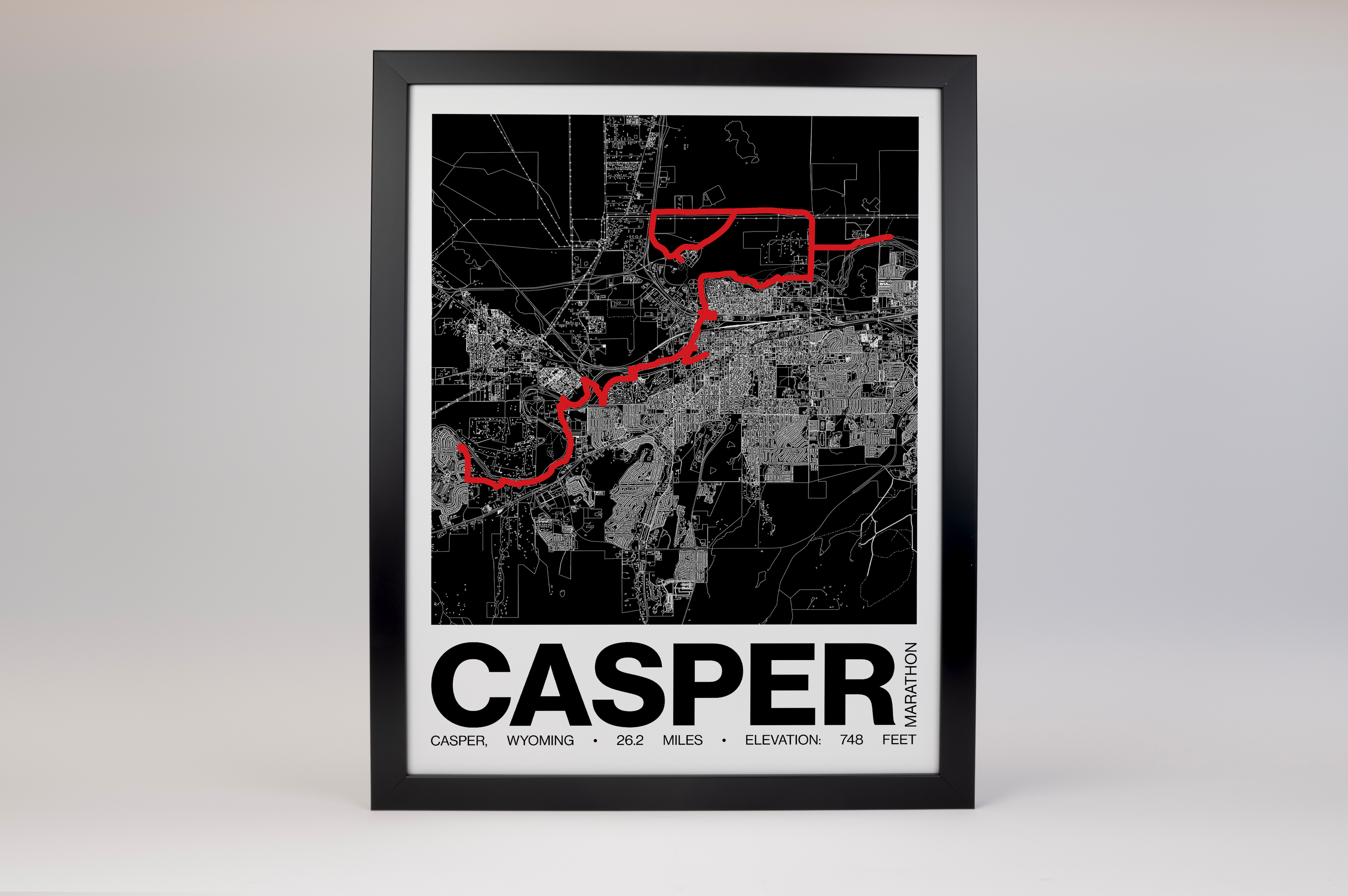 Casper Marathon Poster - Grid Style