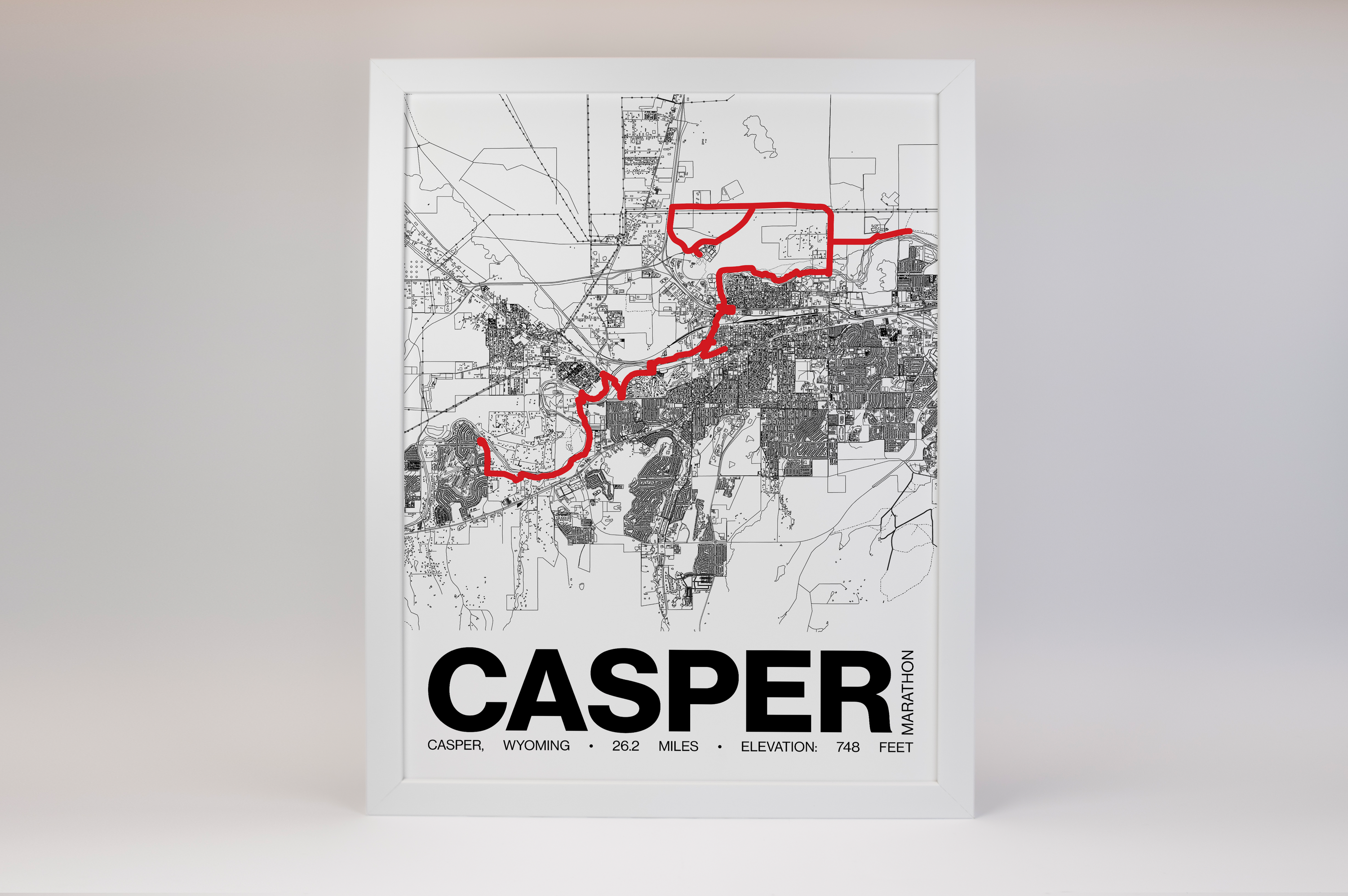 Casper Marathon Poster - Grid Style