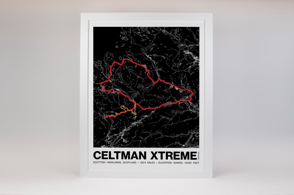 Celtman Xtreme Triathlon Poster - Grid Style