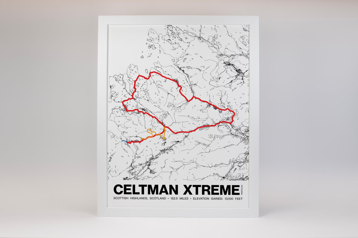 Celtman Xtreme Triathlon Poster - Grid Style